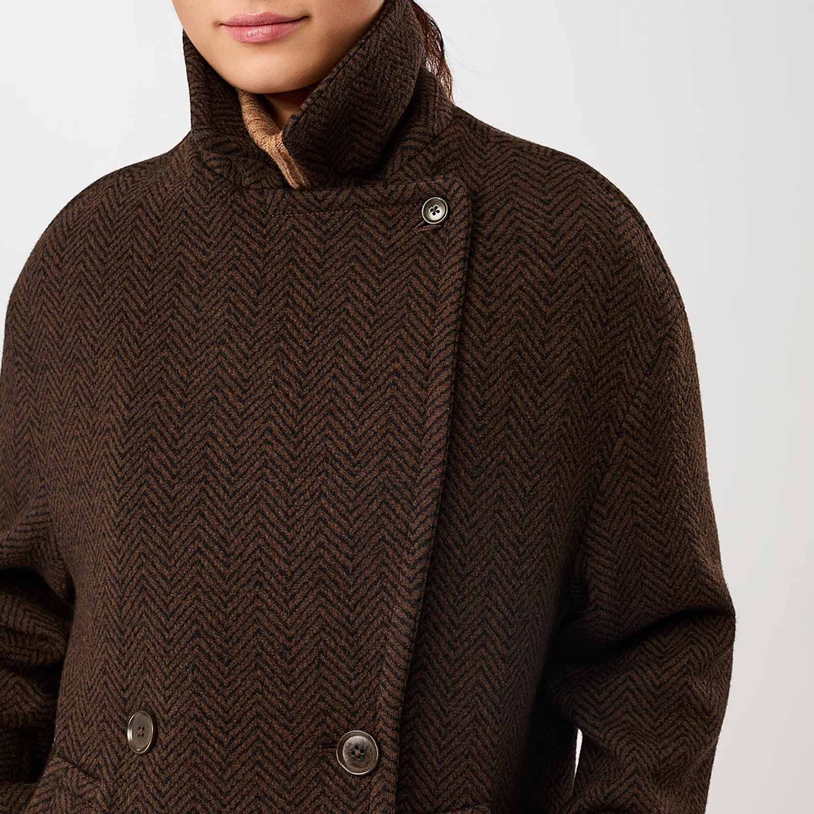 Long Caban Jacket coffee/black