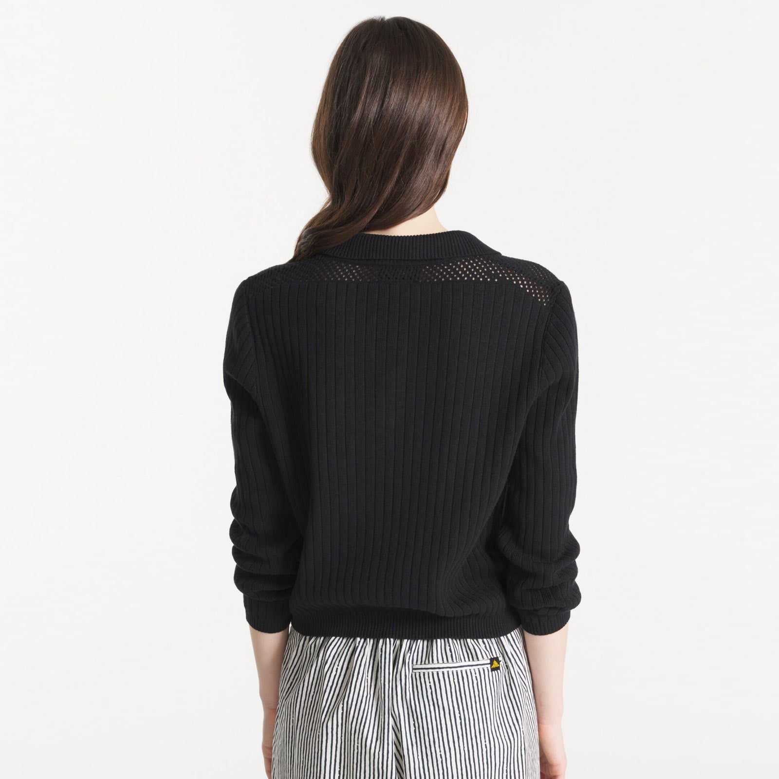 Grazia Fancy Knit Cardigan black Le Mont Saint Michel