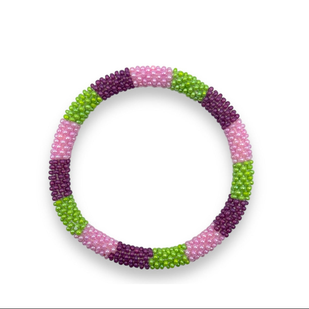 Nepalese Bracelet purple/pink/green B110