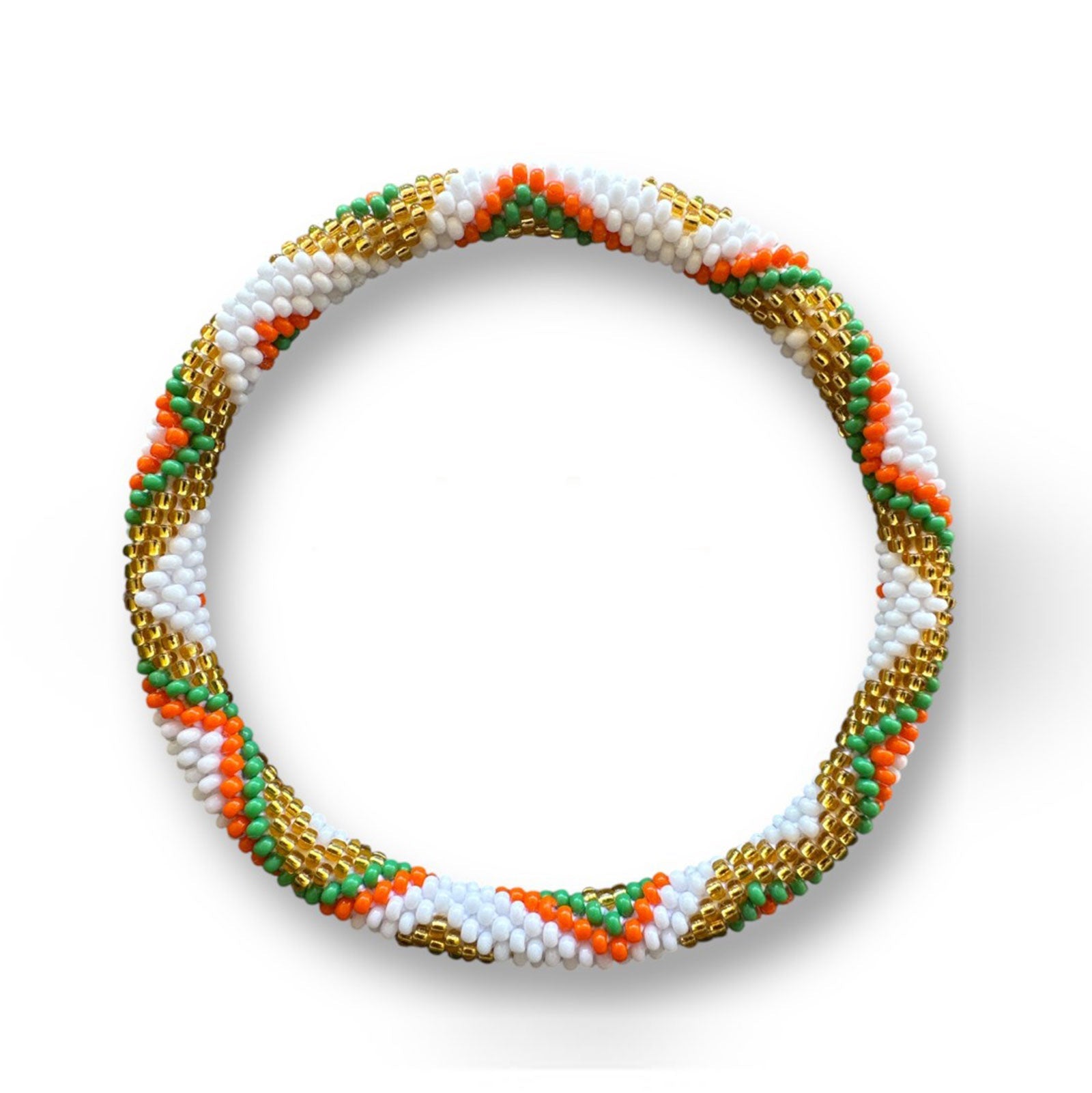 Nepalese Anklet white chevron Maison Kizo