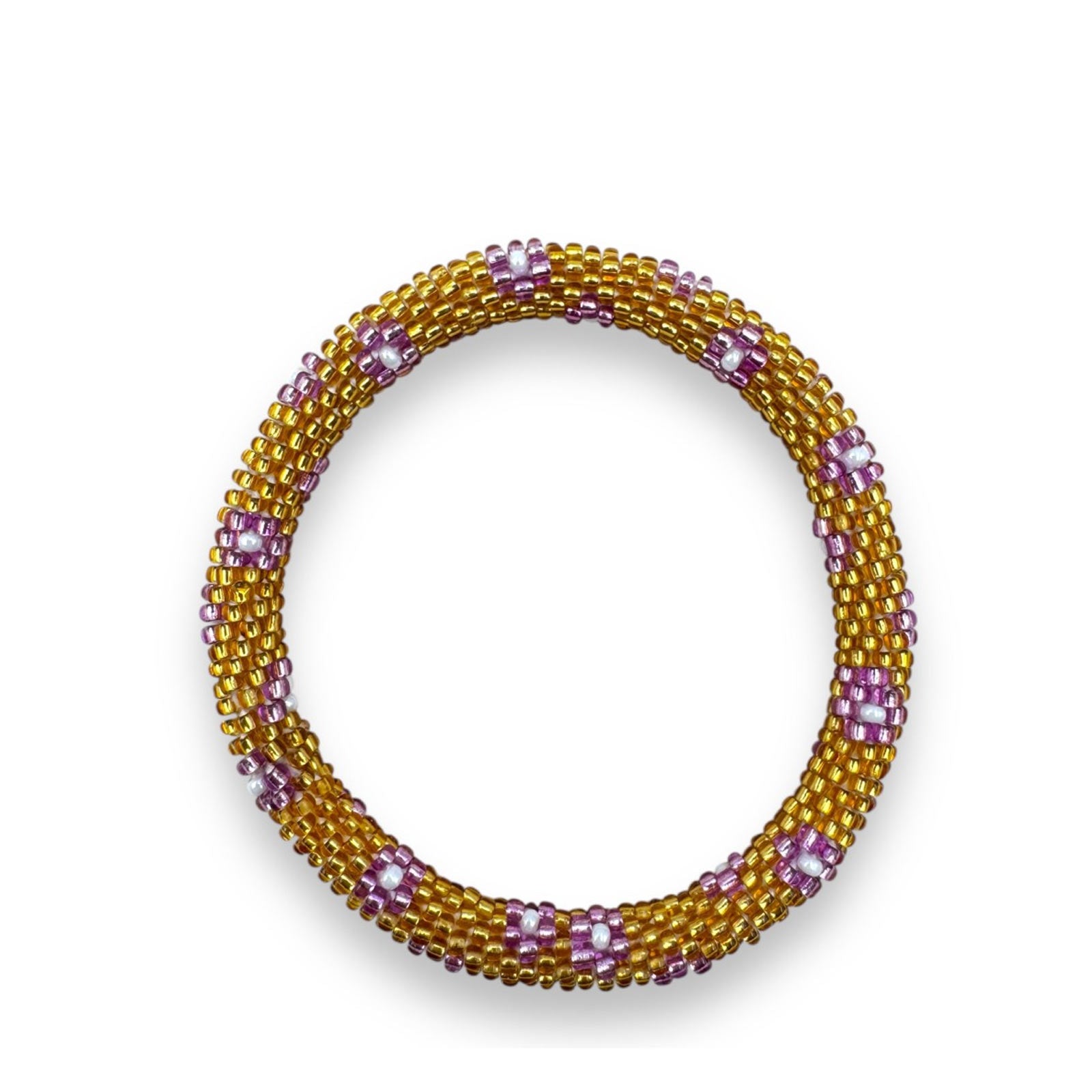 Nepalese Bracelet gold/purple B153