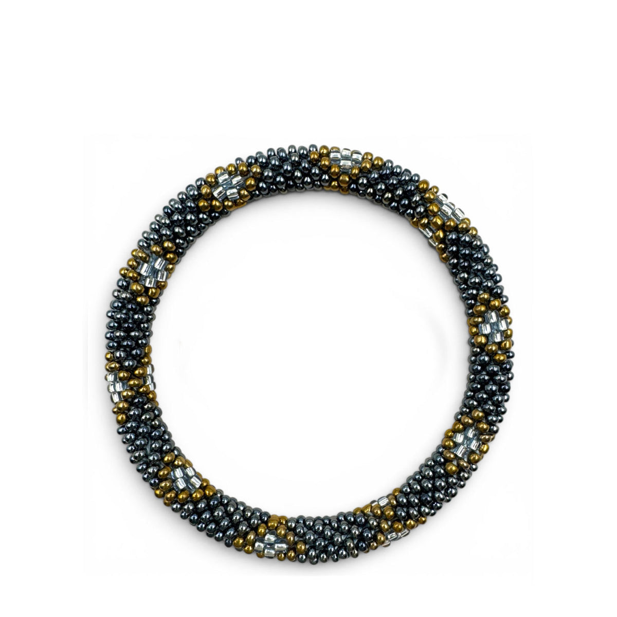 Nepalese Bracelet grey/gold G13