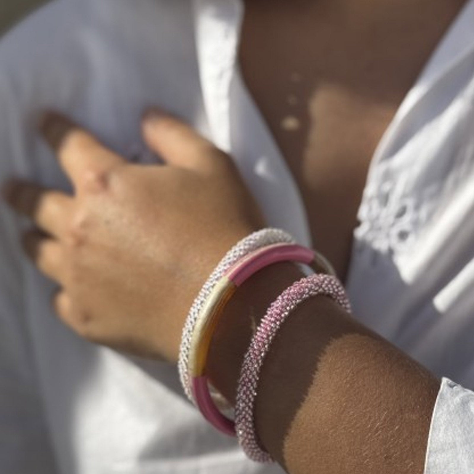 Nepalese Bracelet pink R34