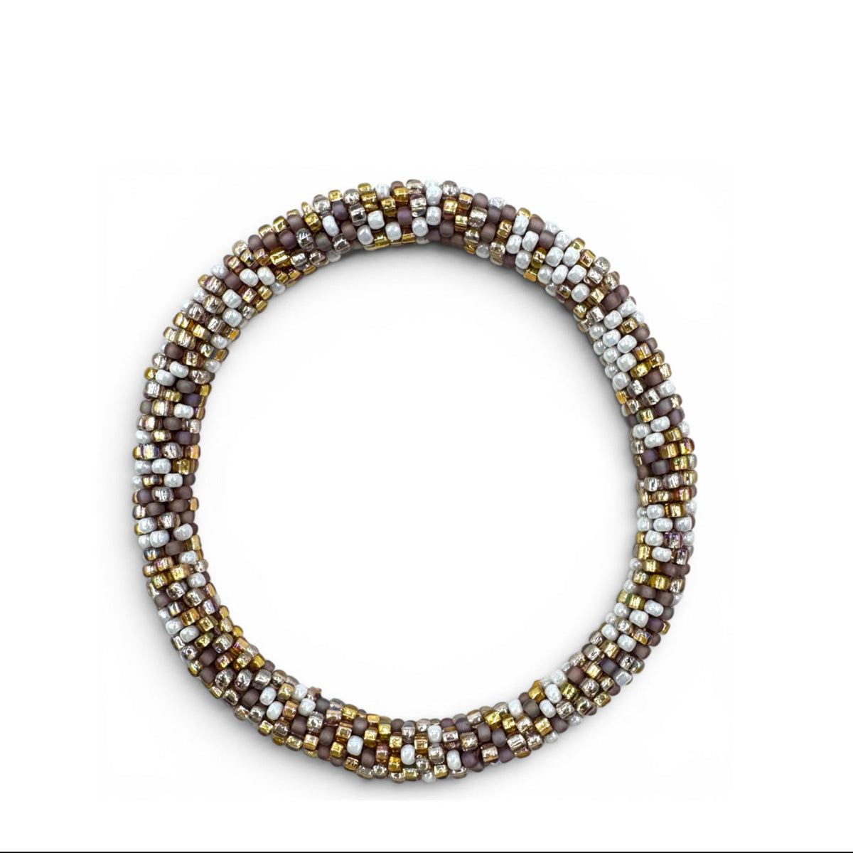 Nepalese Bracelet purple/gold/white F07