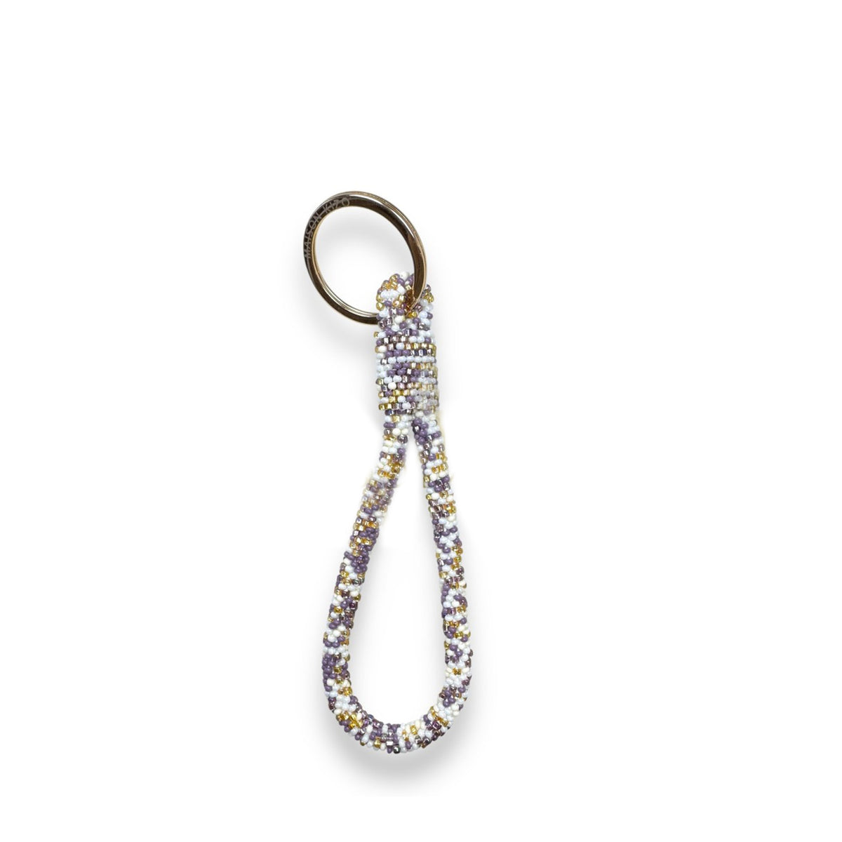 Nepalese Keychain white/lilac/gold PC22