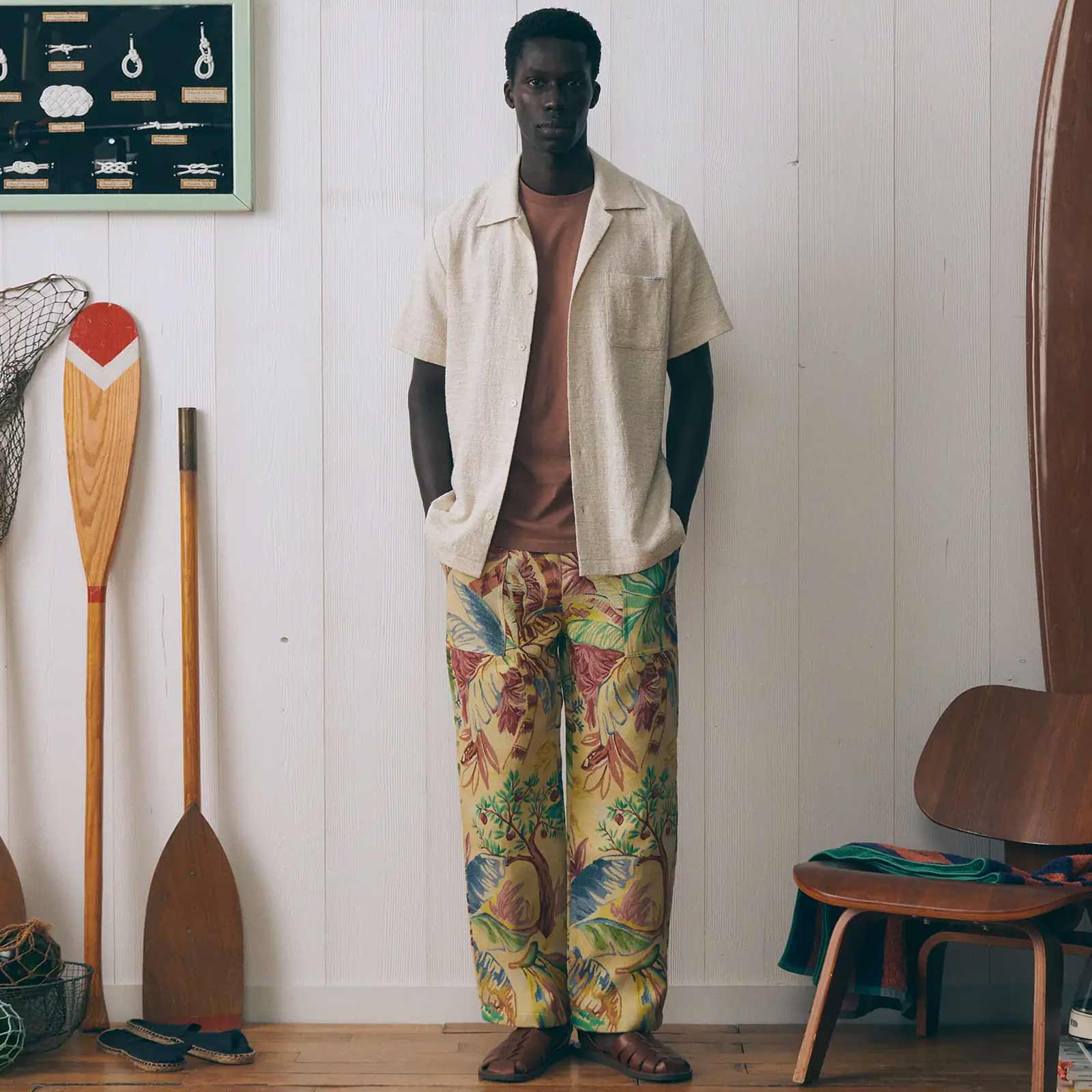 Guignier Pant palm tree jacquard Maison Labiche