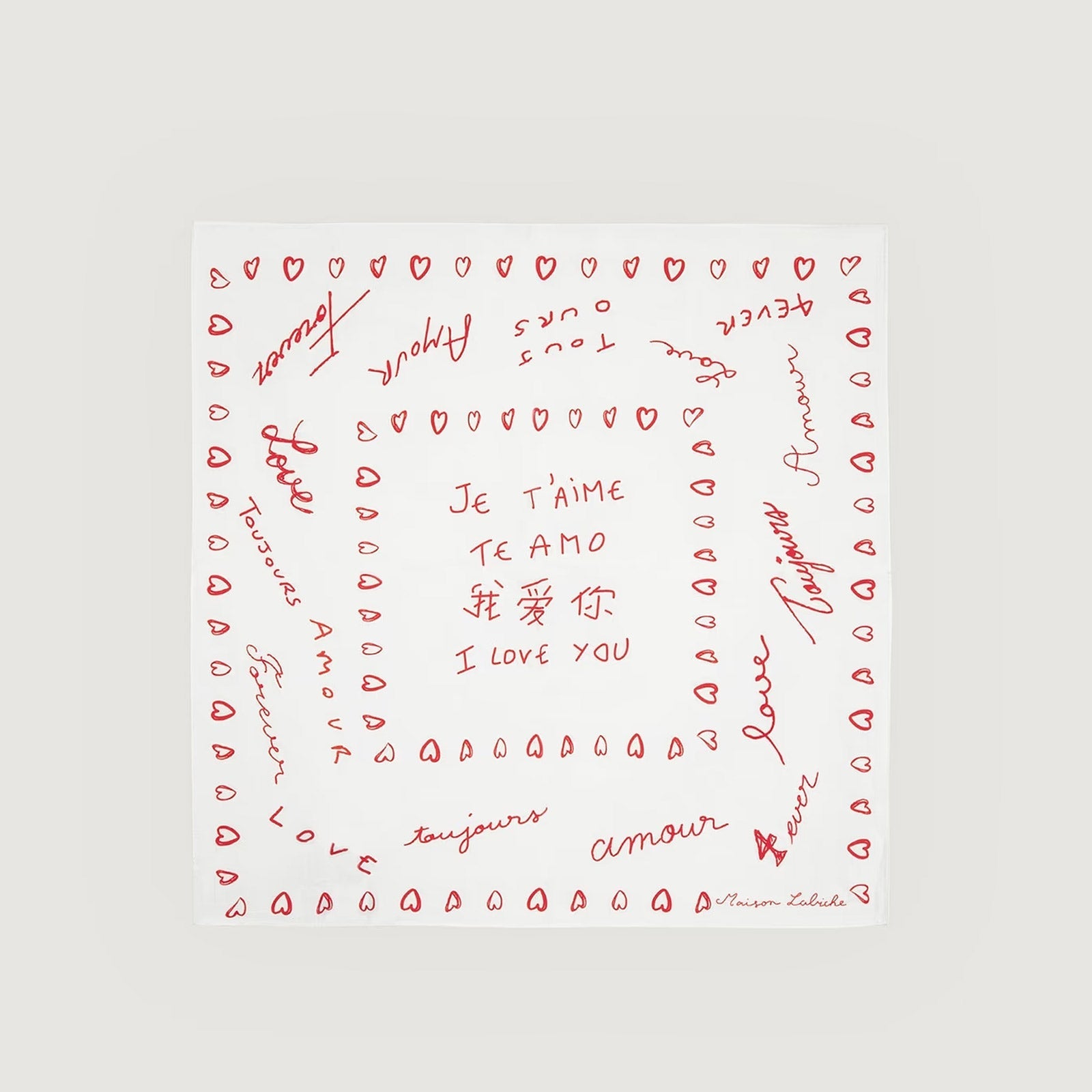 Lampue Bandana Je t'aime ivory Maison Labiche