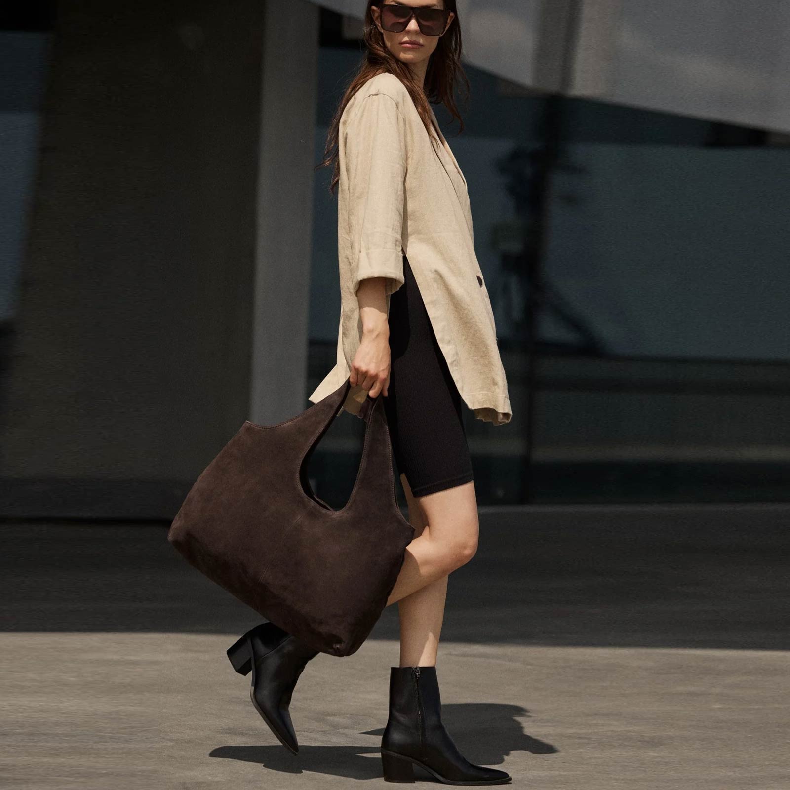 LaurineMBG Suede Shopper dark brown Markberg Denmark