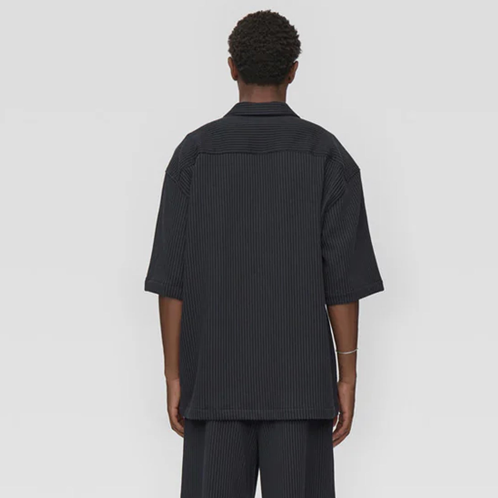 Keaton Oversized S/S Striped Shirt black Minimum