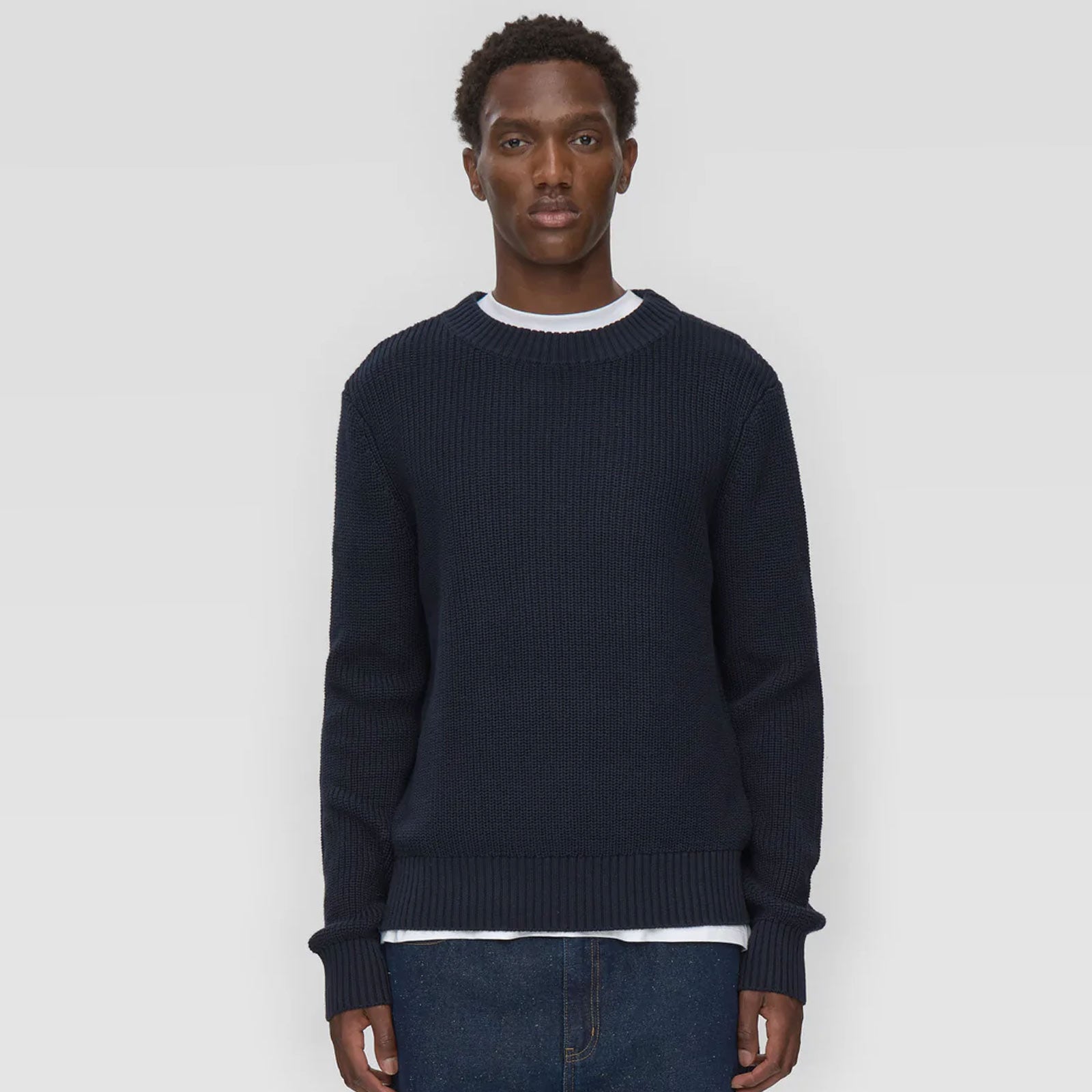 Rob Knit Jumper G006 GOTS sky captain Minimum