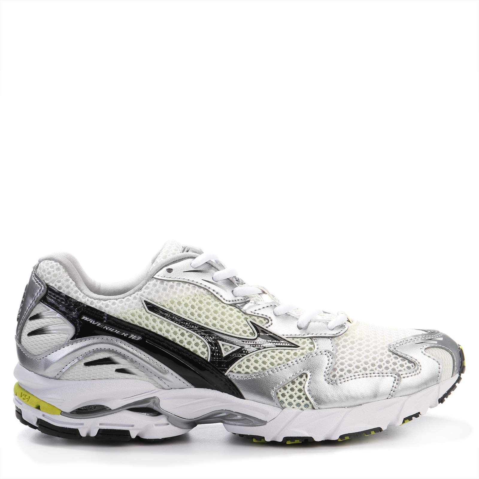 Wave Rider 10 snow white/black/sylvan green Mizuno