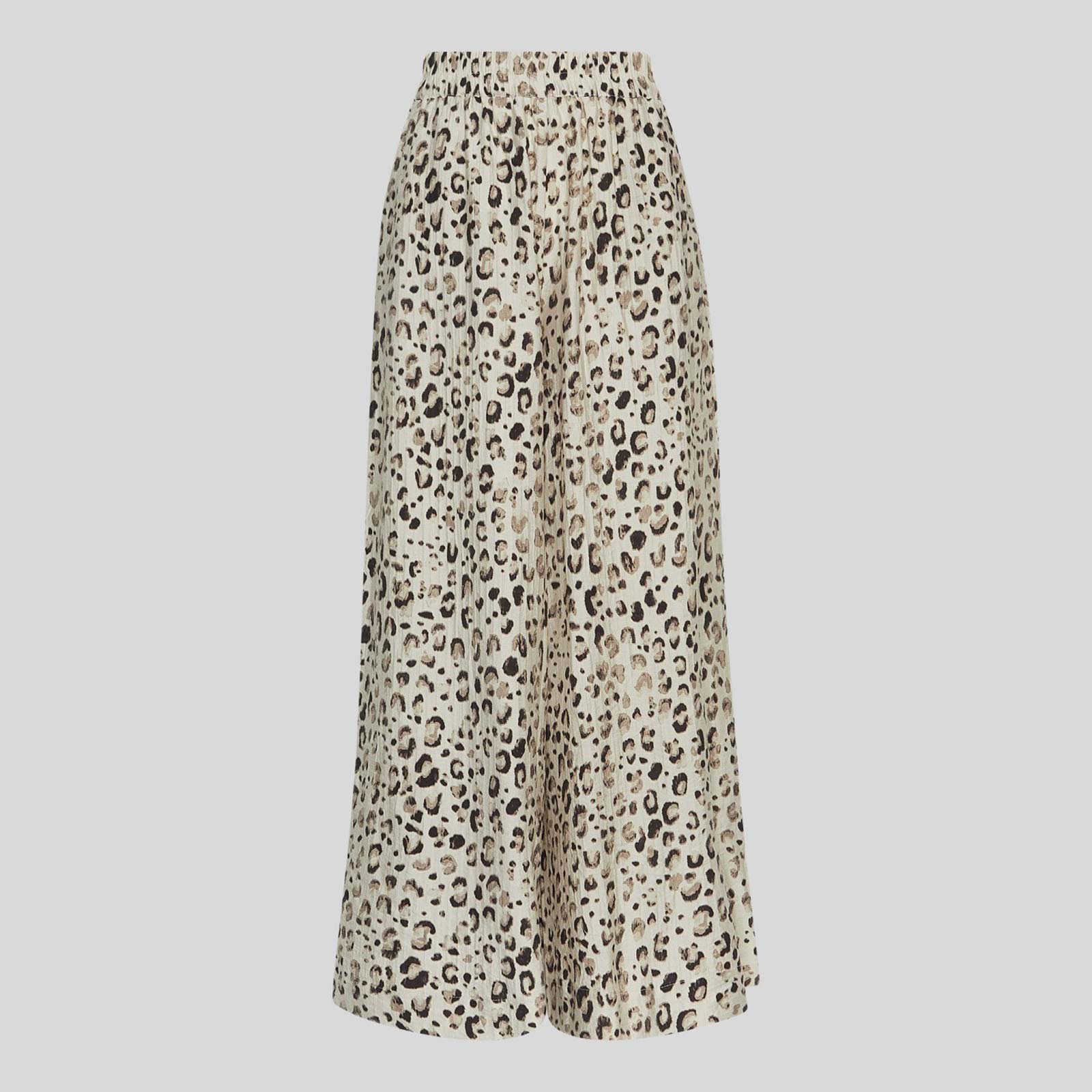MSCHAlyona Vlora HW Pants AOP oatmeal leo