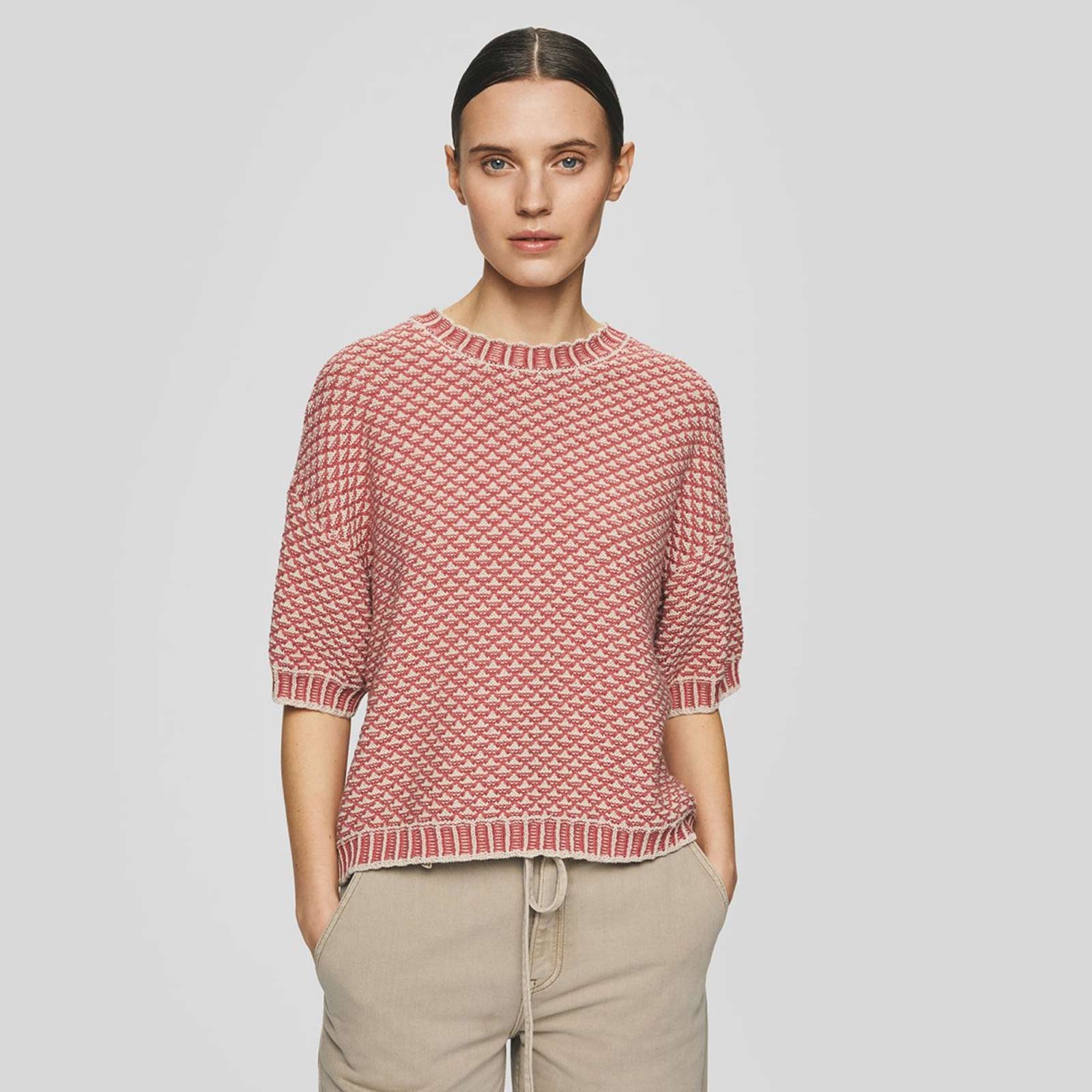 MSCHCatina Pilla 2/4 Pullover oatmeal/faded rose MSCH Copenhagen