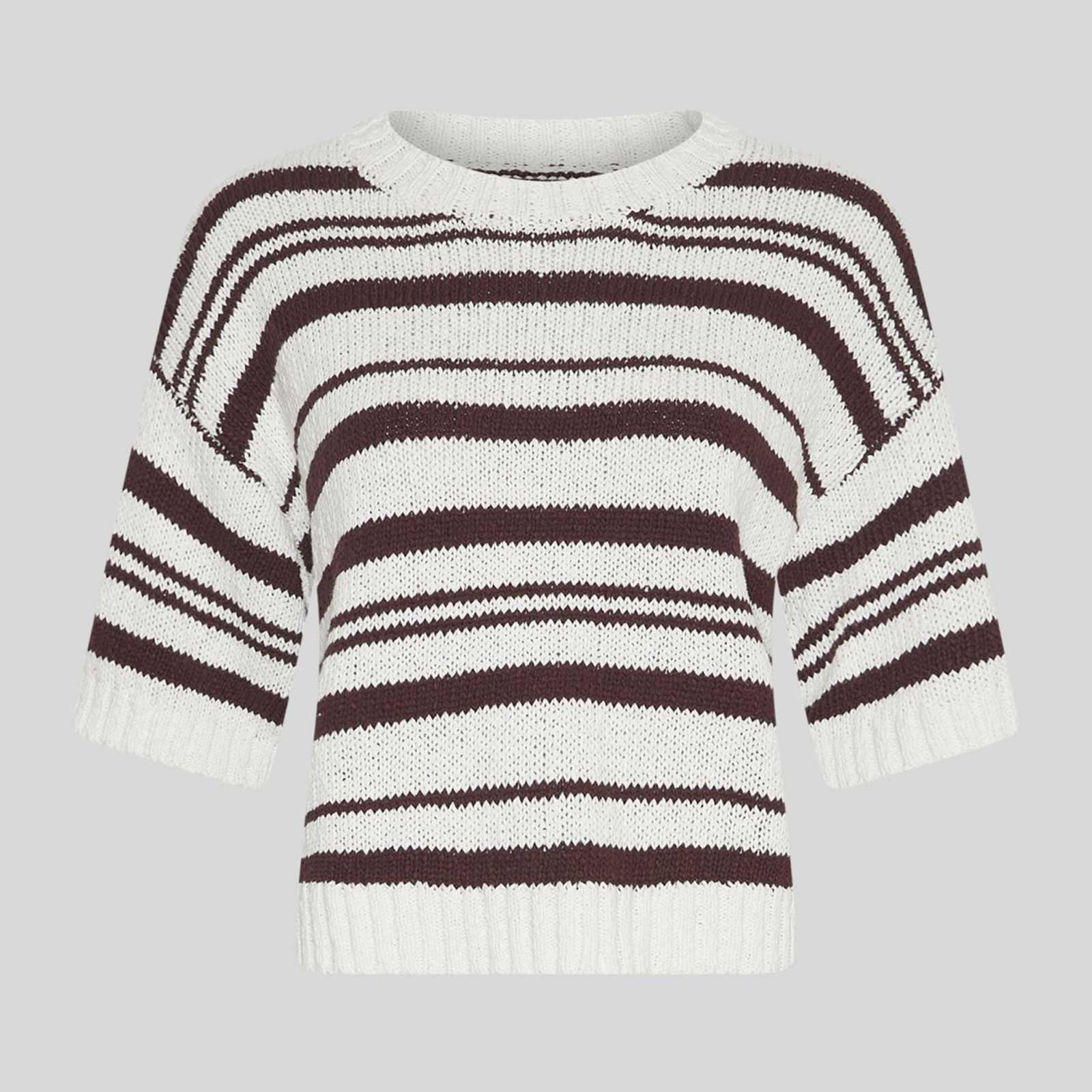 MSCHHannalie 2/4 Pullover Stp egret/fudge MSCH Copenhagen