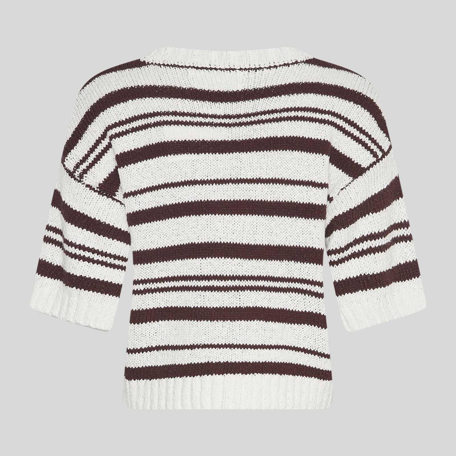 MSCHHannalie 2/4 Pullover Stp egret/fudge MSCH Copenhagen