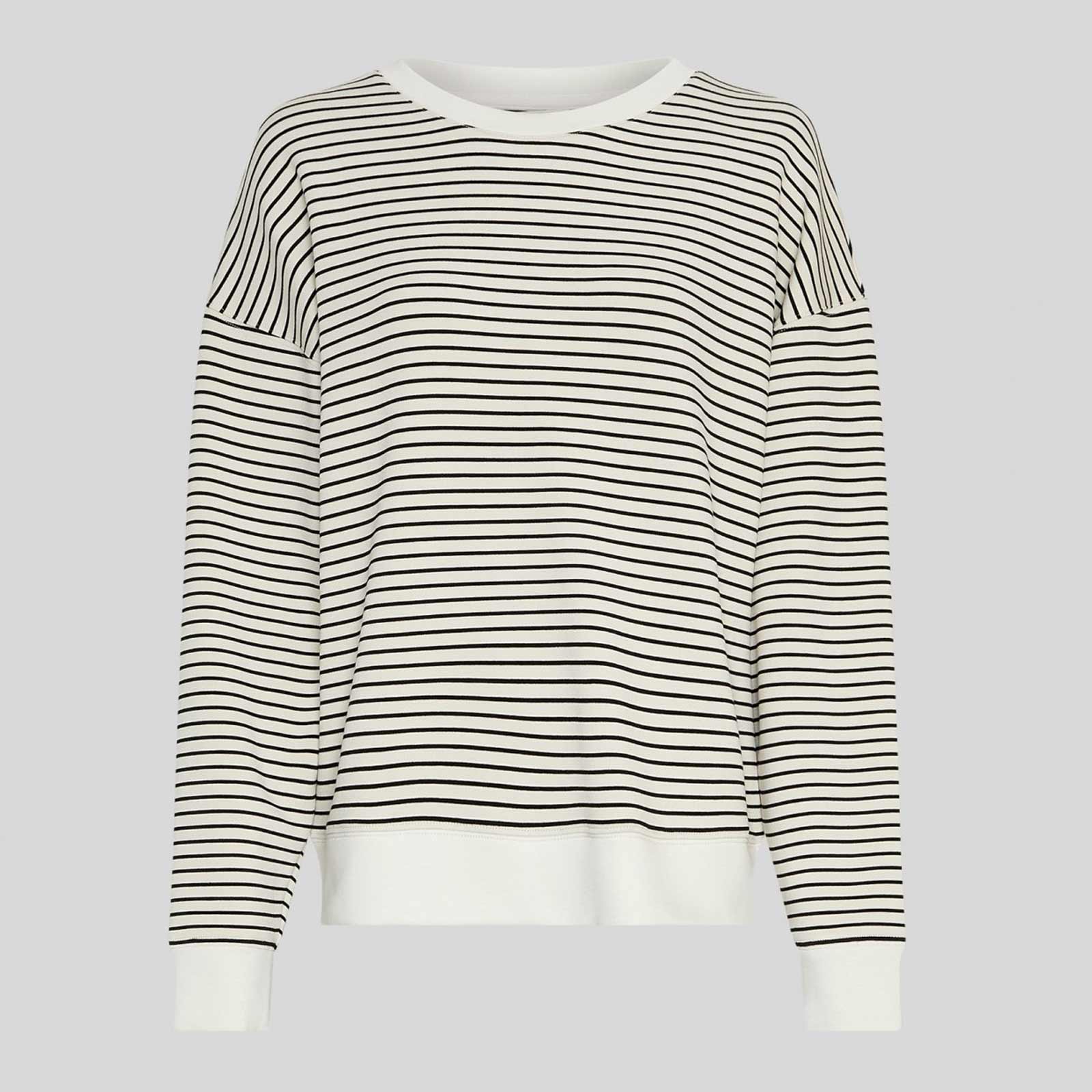 MSCHIma Q Sweatshirt stripe oatmeal/black MSCH Copenhagen
