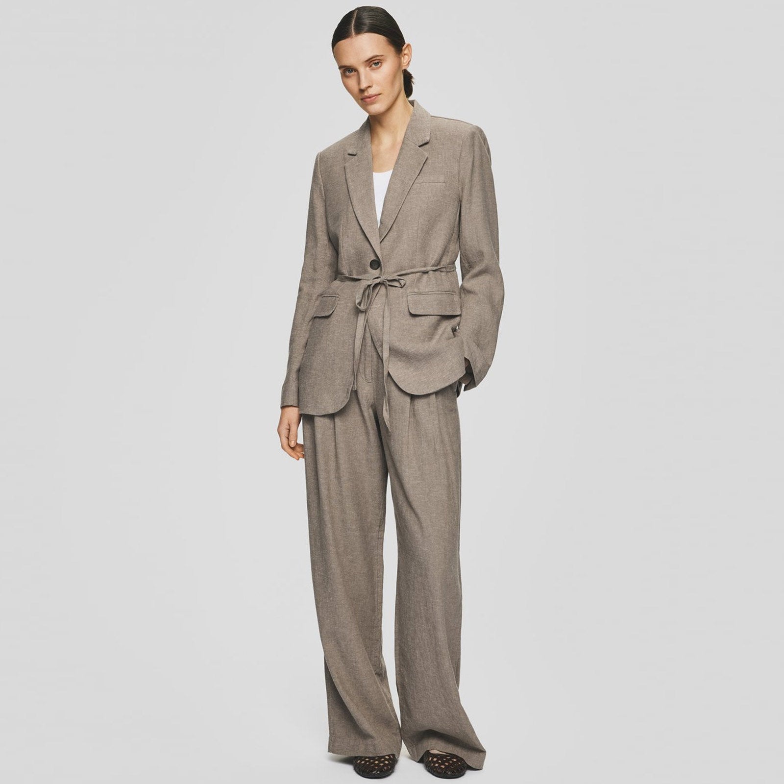 MSCHViana Ginia Pleat Pants mount trail melange
