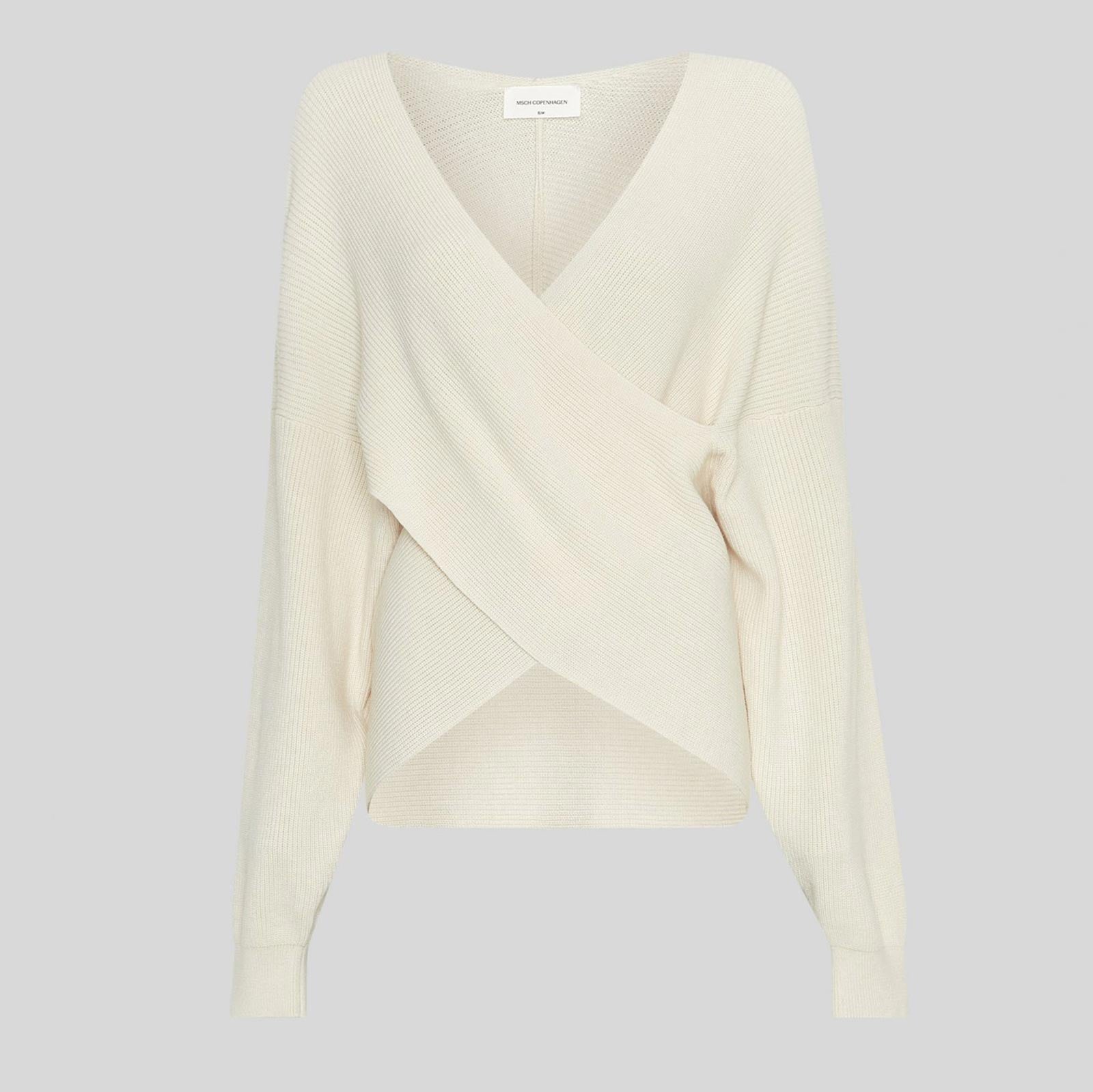 MSCHZinelle Rachelle Wrap Pullover fog melange 19534 MSCH Copenhagen