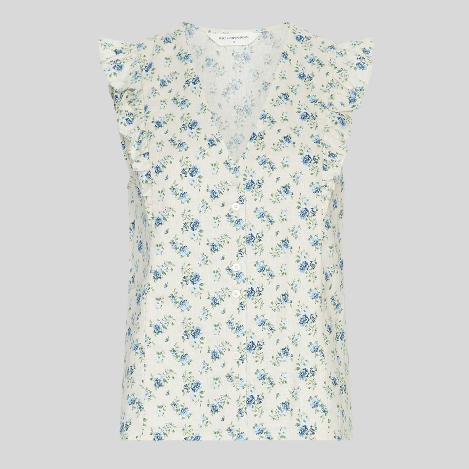MSCHSolfried S/S Top AOP marina flower MSCH Copenhagen