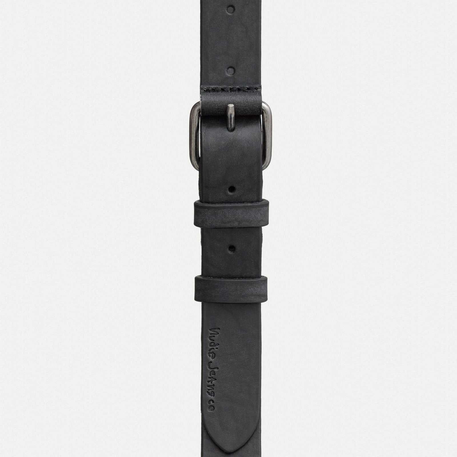 Dwayne Leather Belt black Nudie Jeans