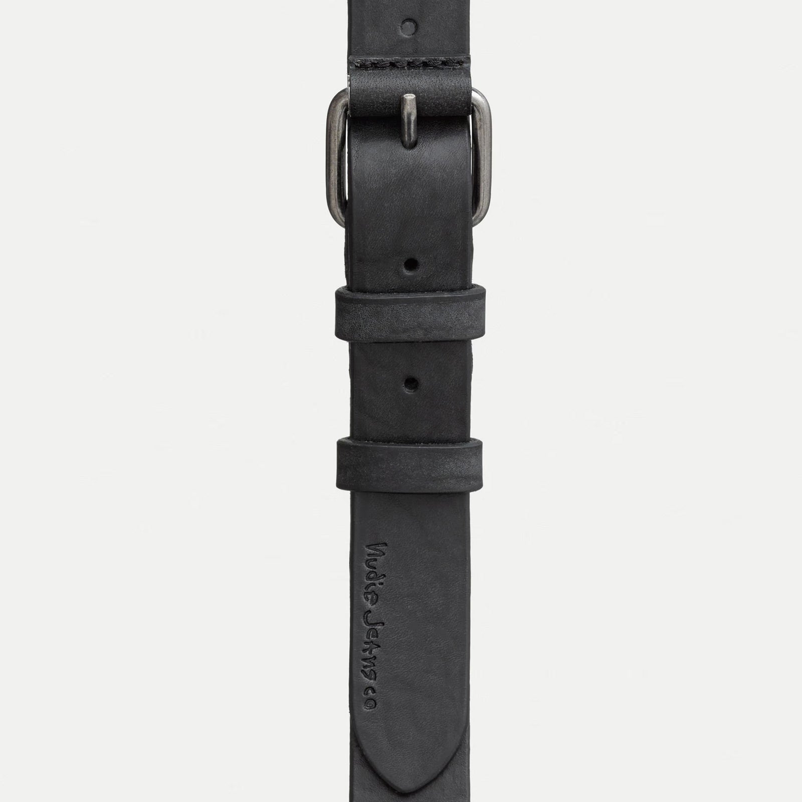 Dwayne Leather Belt black Nudie Jeans