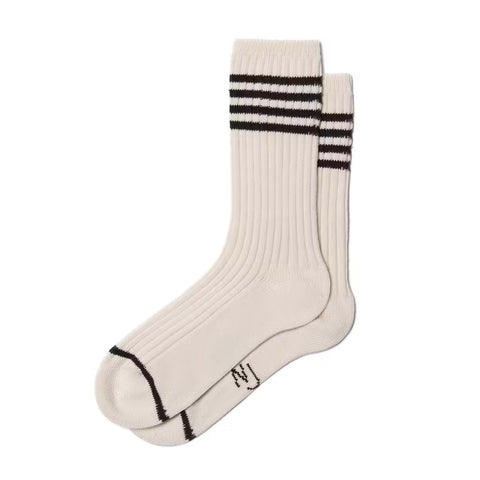 Men Tennis Socks Stripe offwhite/black