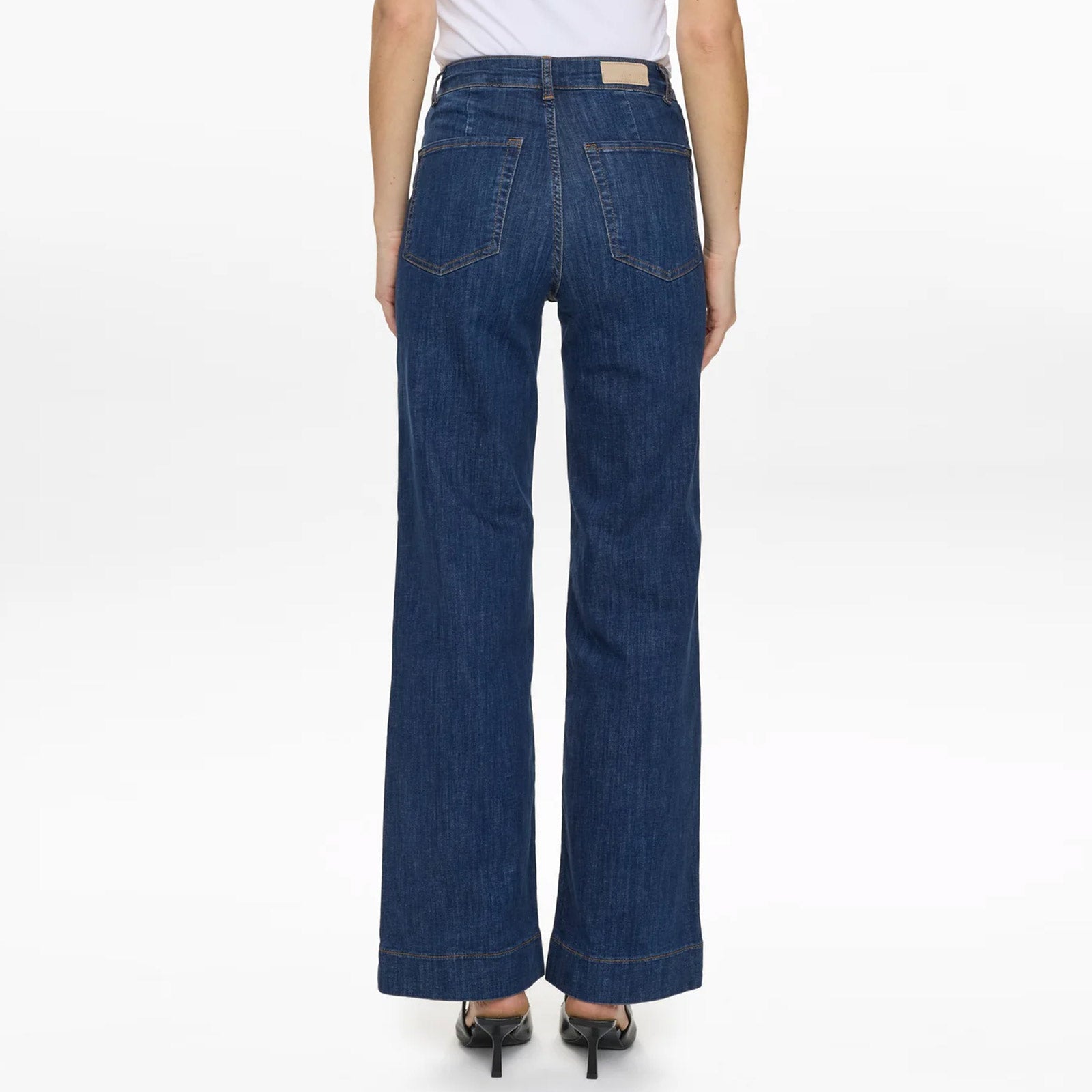 Nuparis HR Wide Jeans dark blue denim Nümph