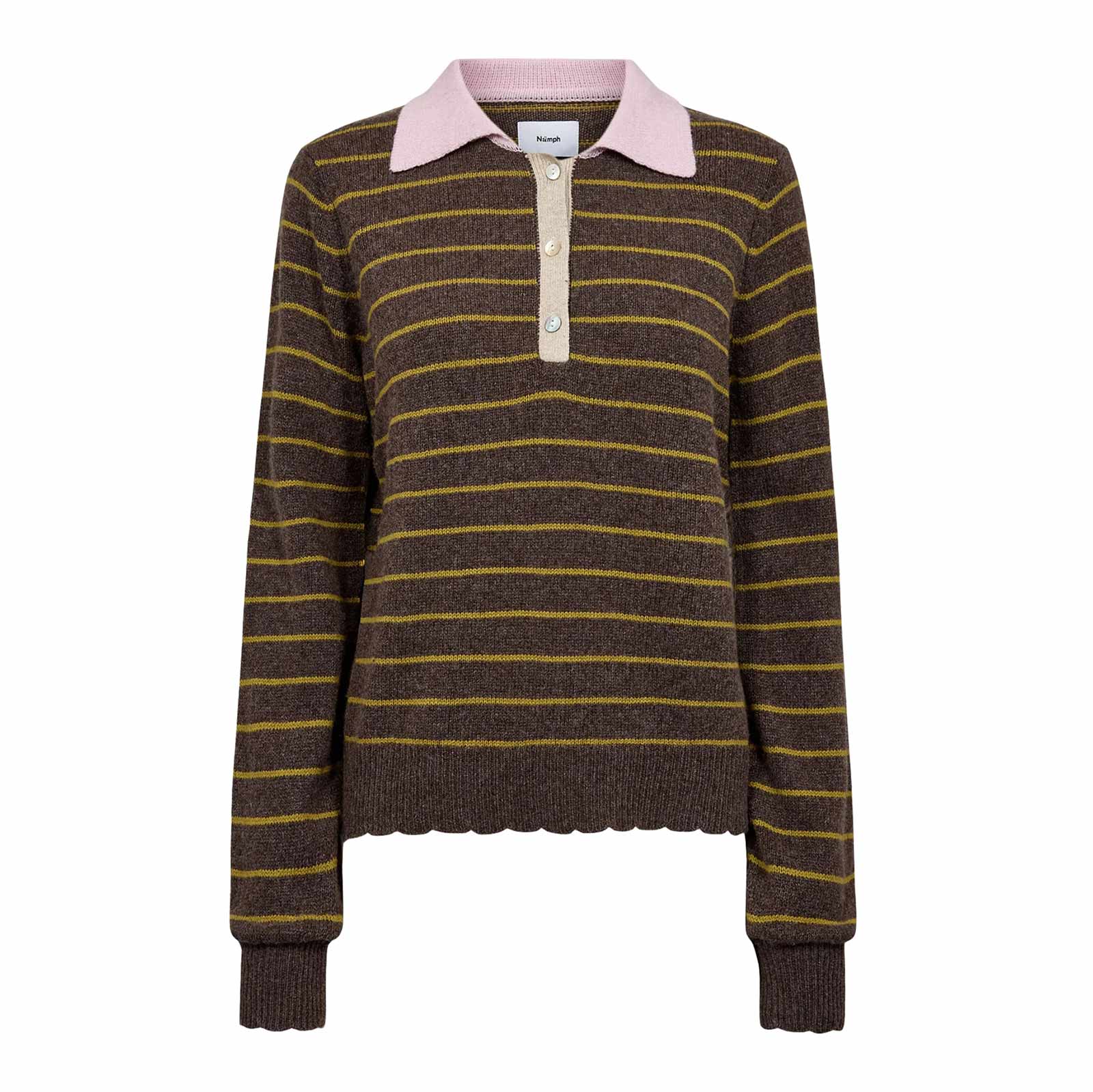 NULucinda Stripe Pullover black coffee
