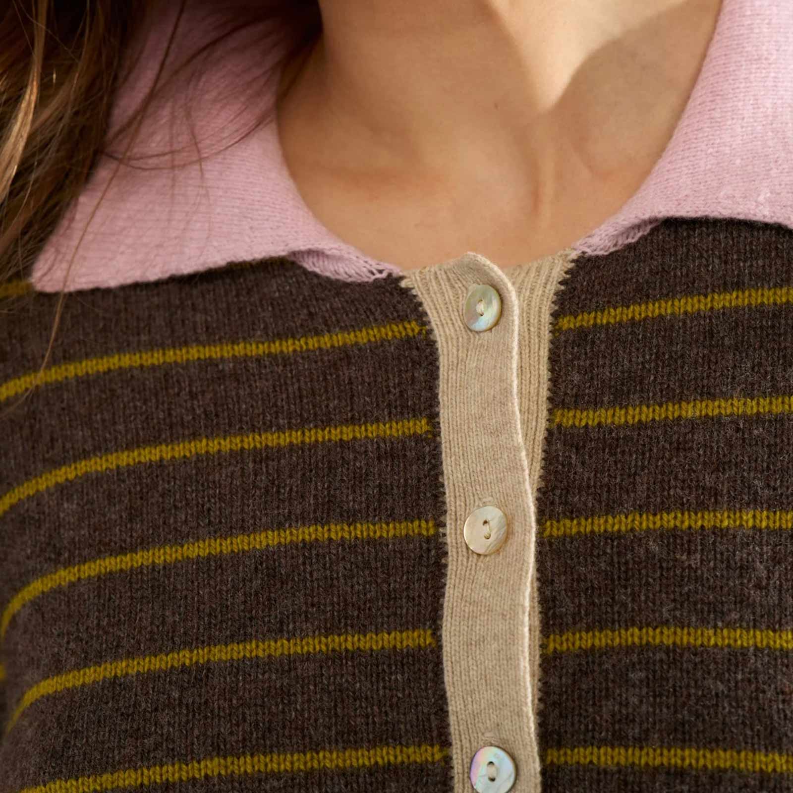 NULucinda Stripe Pullover black coffee