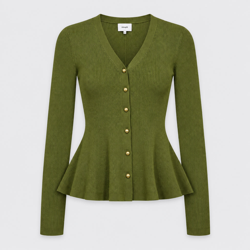 NUNusira Cardigan calla green