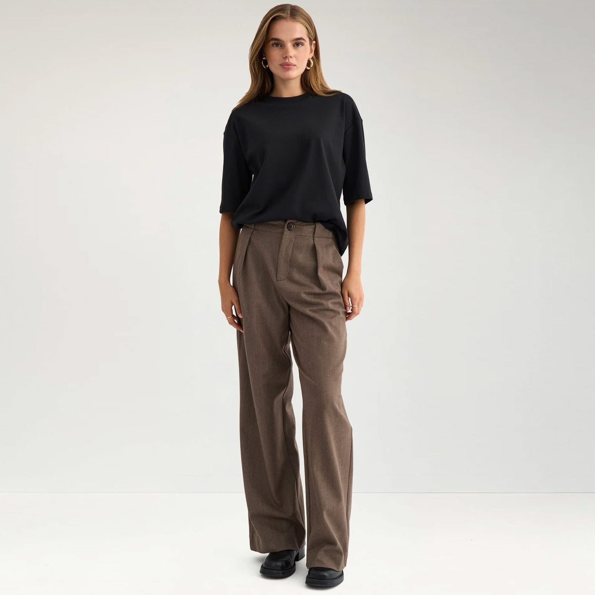 Nulippa Straight Pants chocolate plum