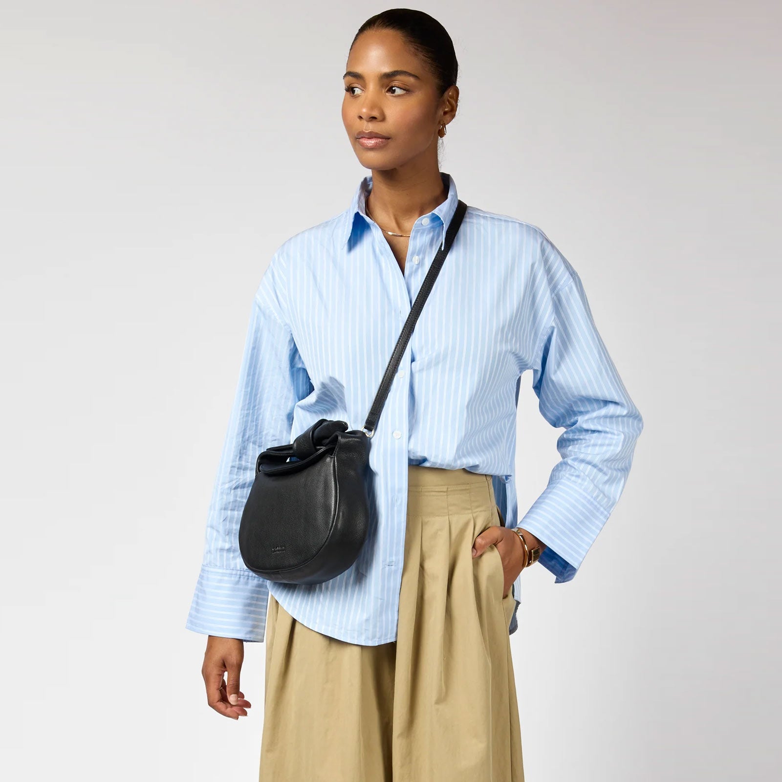 Coco Croissant Soft Grain Leather Bag black O My Bag