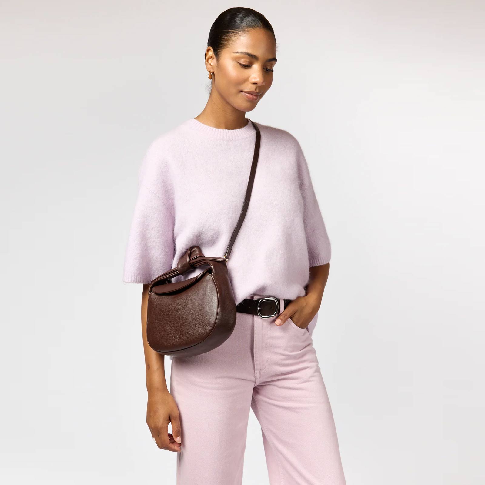 Coco Croissant Soft Grain Leather Bag chocolate O My Bag