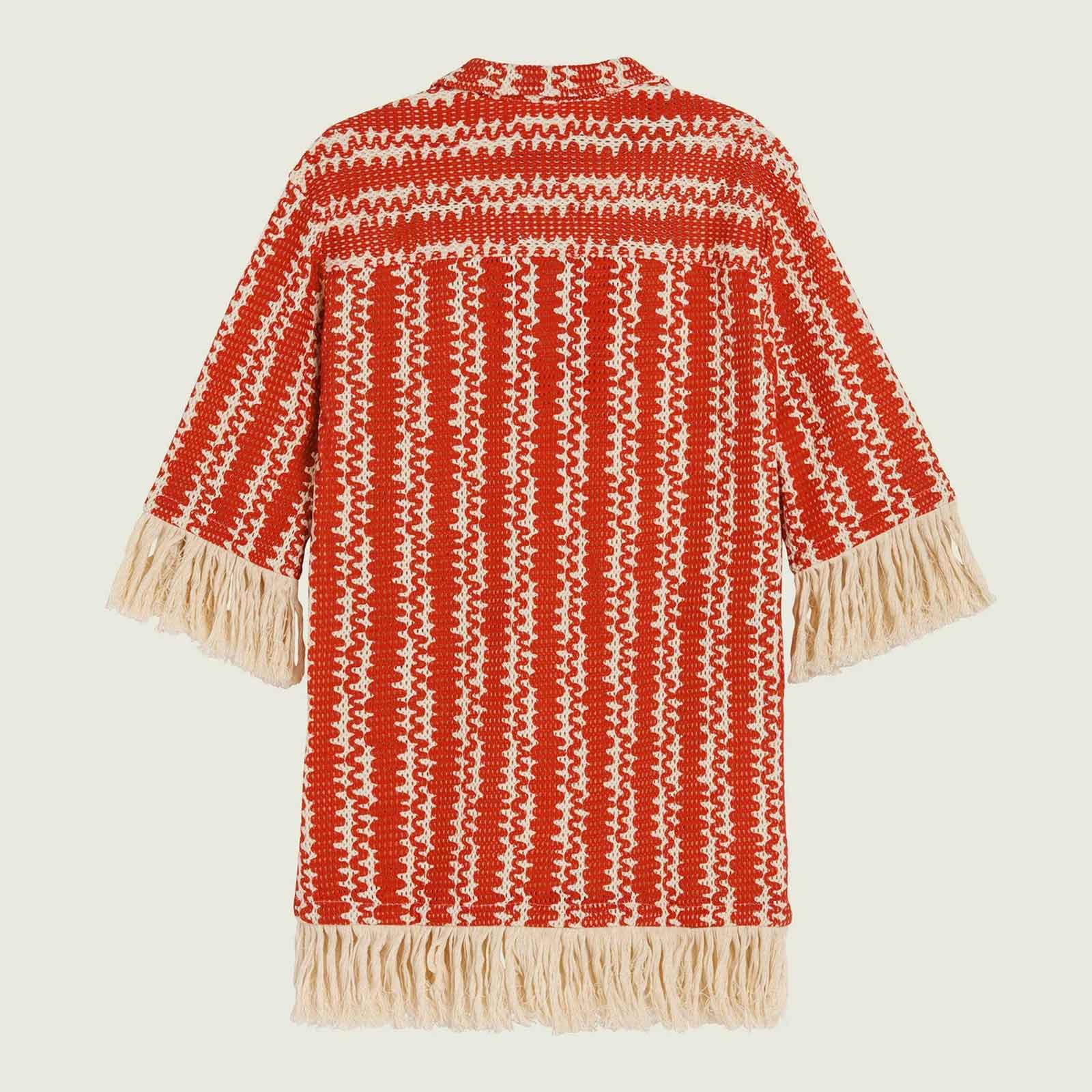 Aya Net Dress red scribble