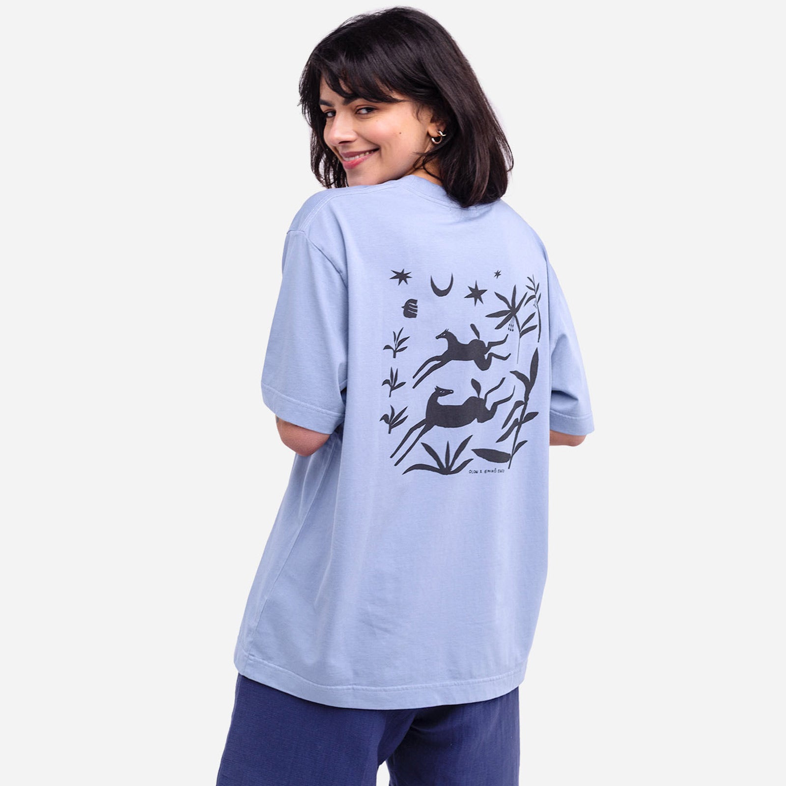 Night Trip T-Shirt azure blue