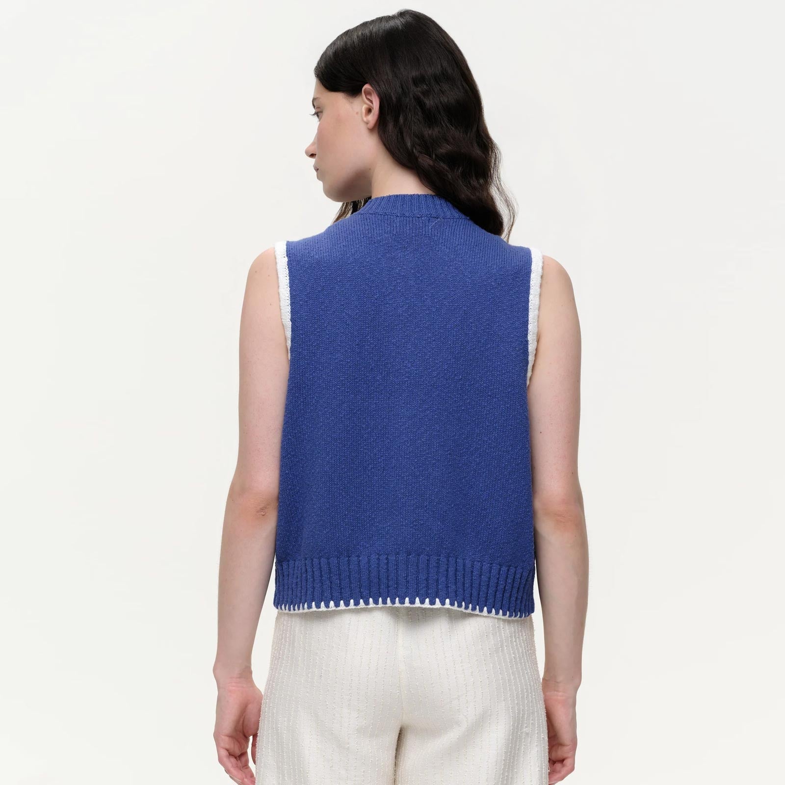 Kaata Sleeveless Cardigan electric blue Our Sister