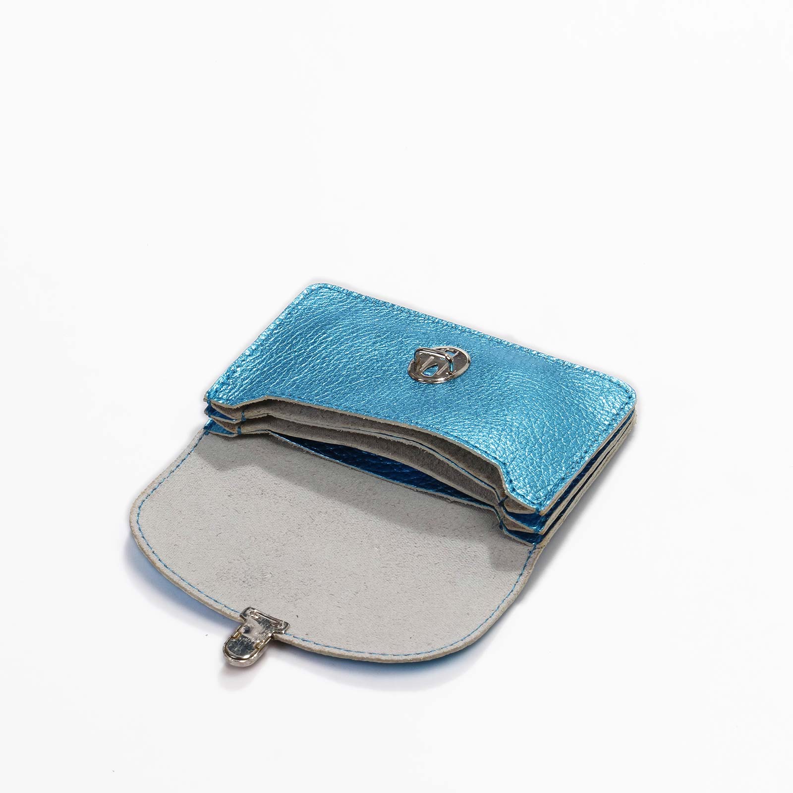 Borsa M Wallet metallic azzurro Papoutsi! leather goods