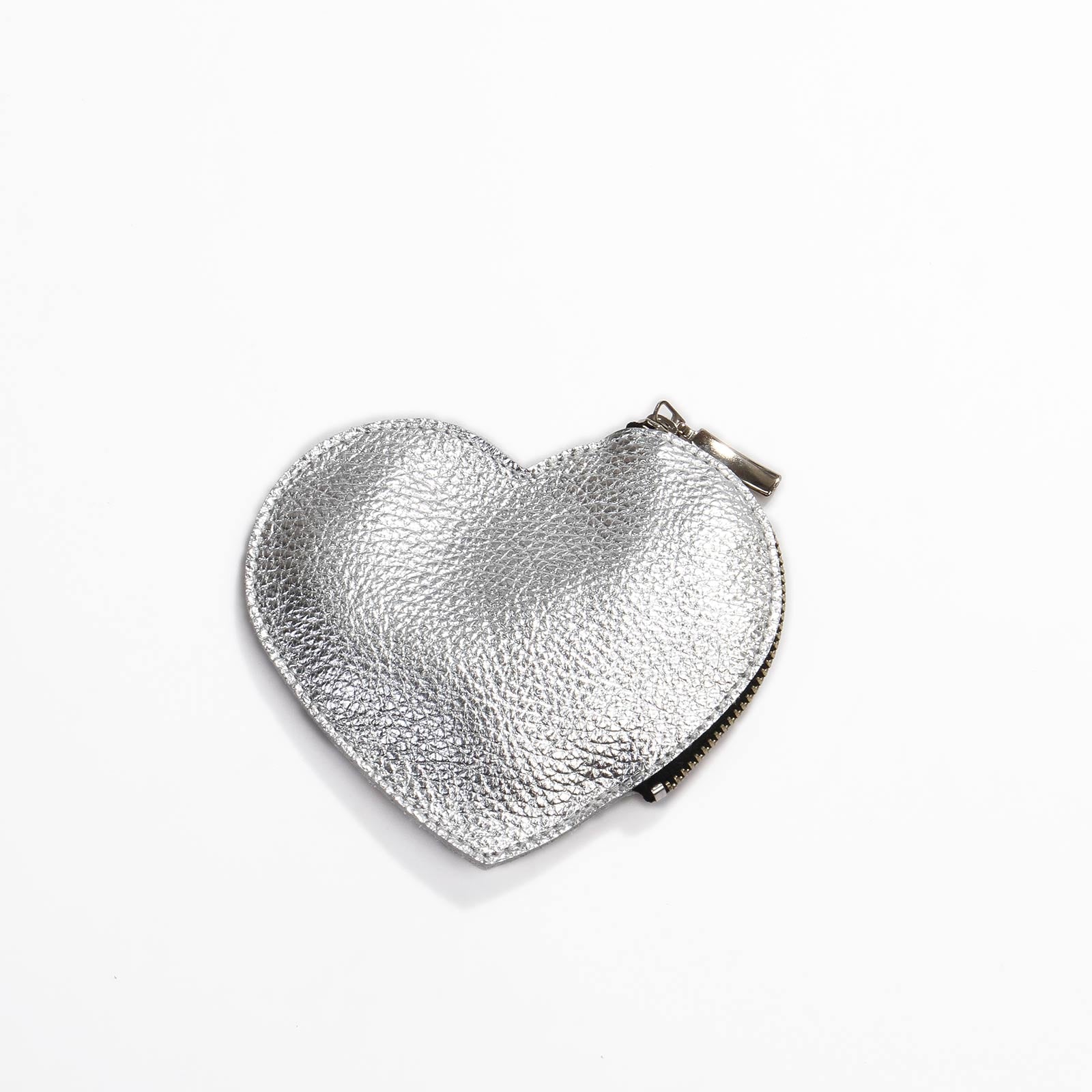 Papoutsini Wallet Herz metallic silver Papoutsi! leather goods