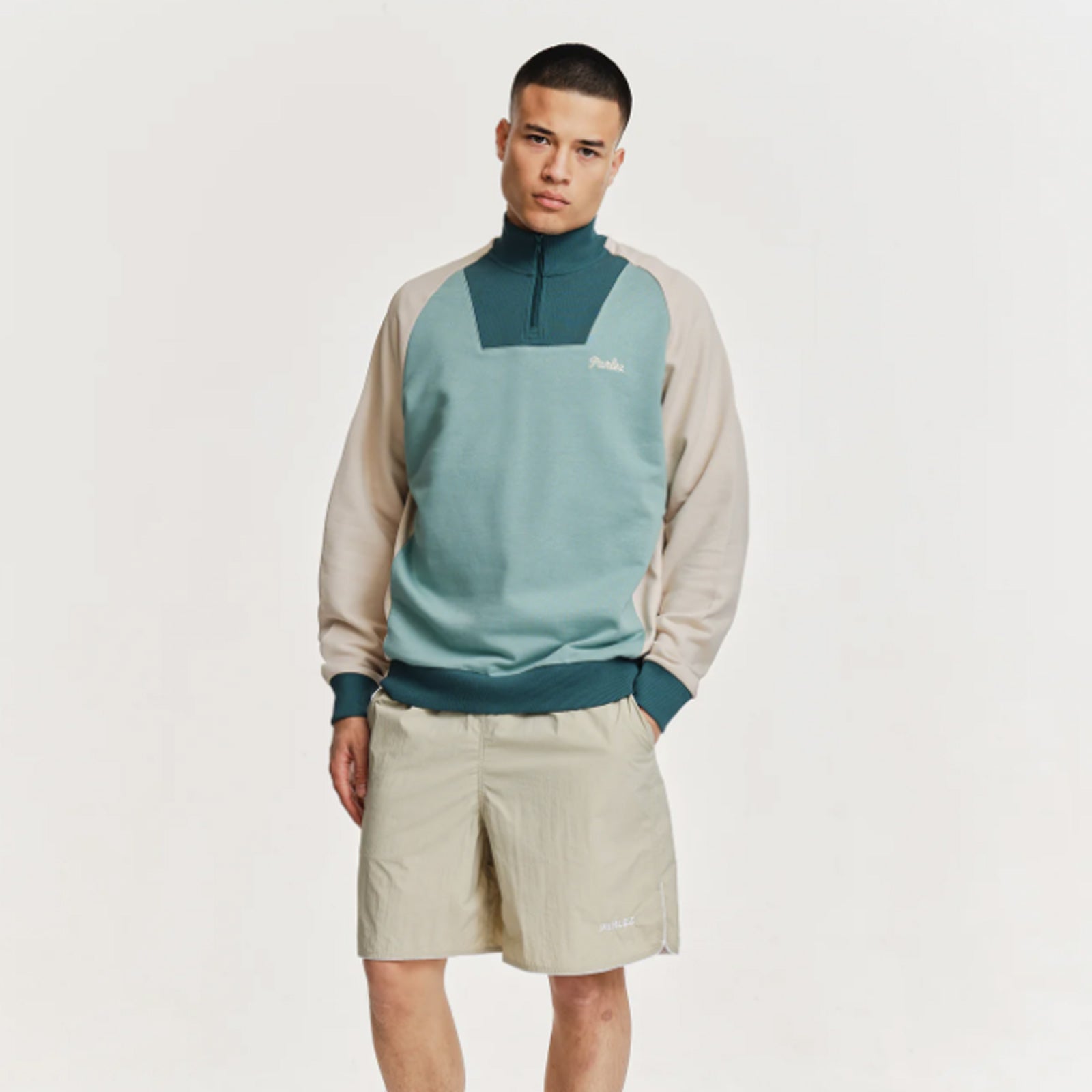 Zenith Quarter Zip sage shore Parlez