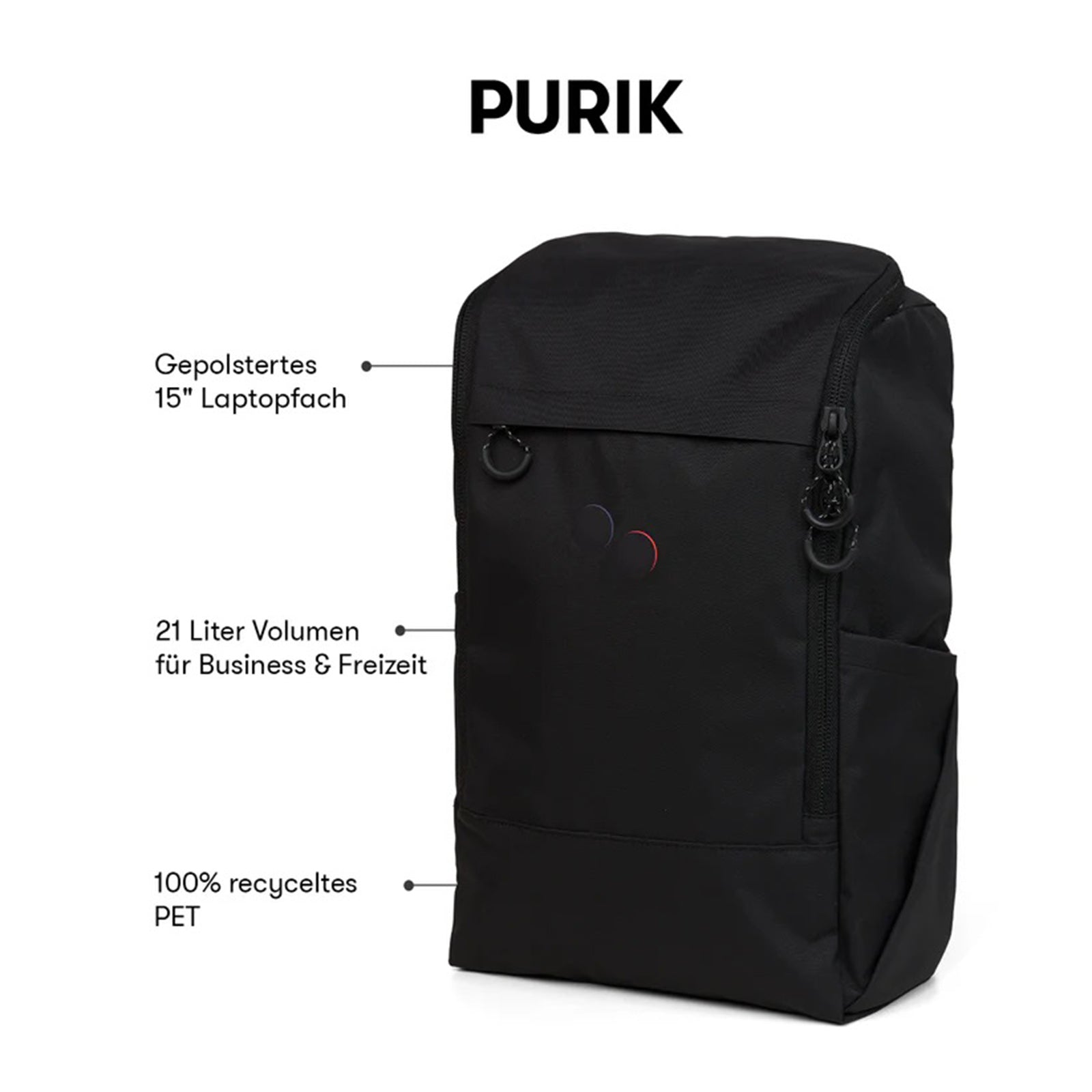 Purik Backpack rooted black