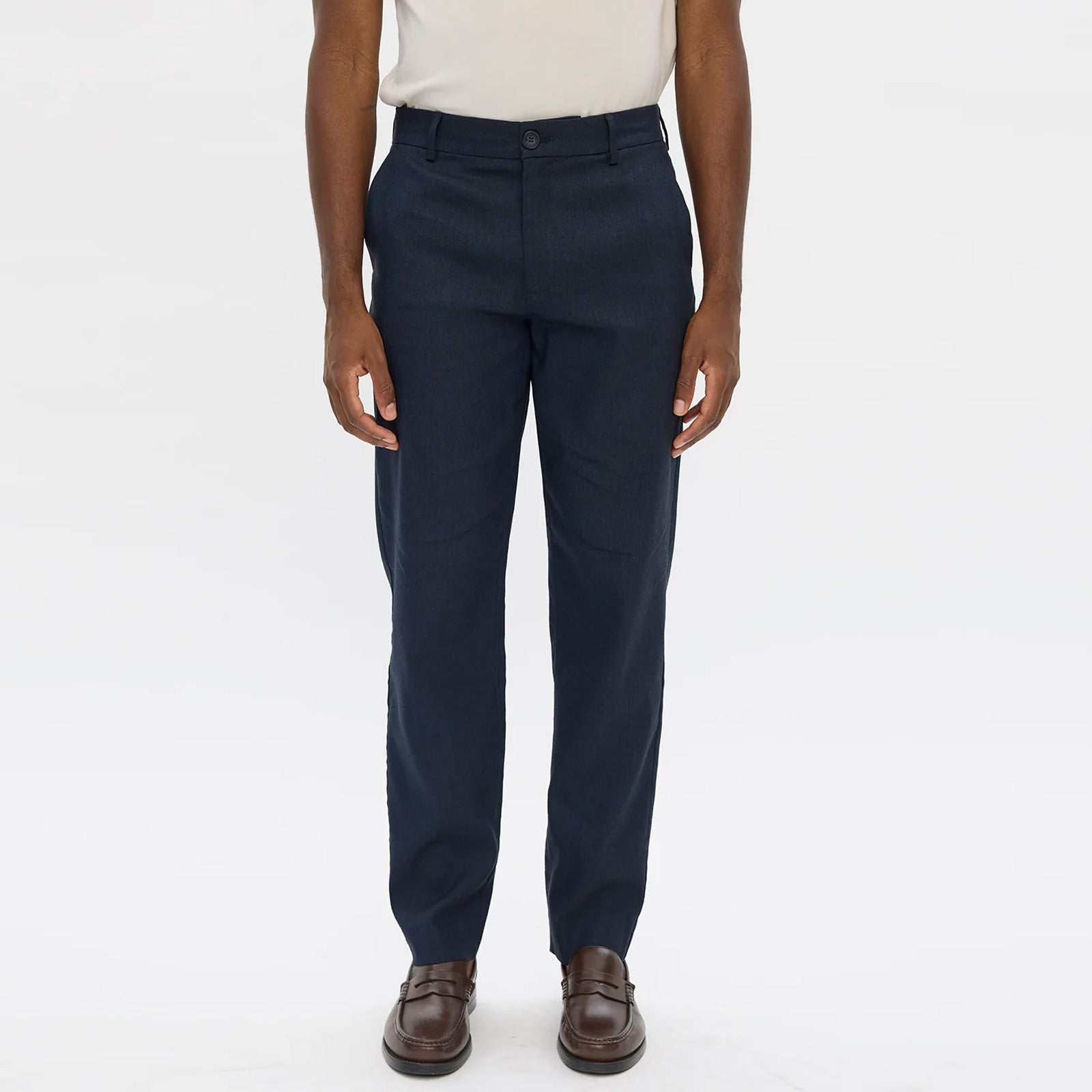 AlvinPL 769 Pants navy linen Plain Units