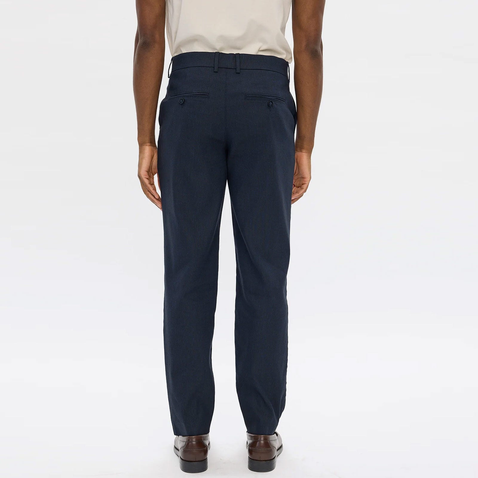 AlvinPL 769 Pants navy linen Plain Units