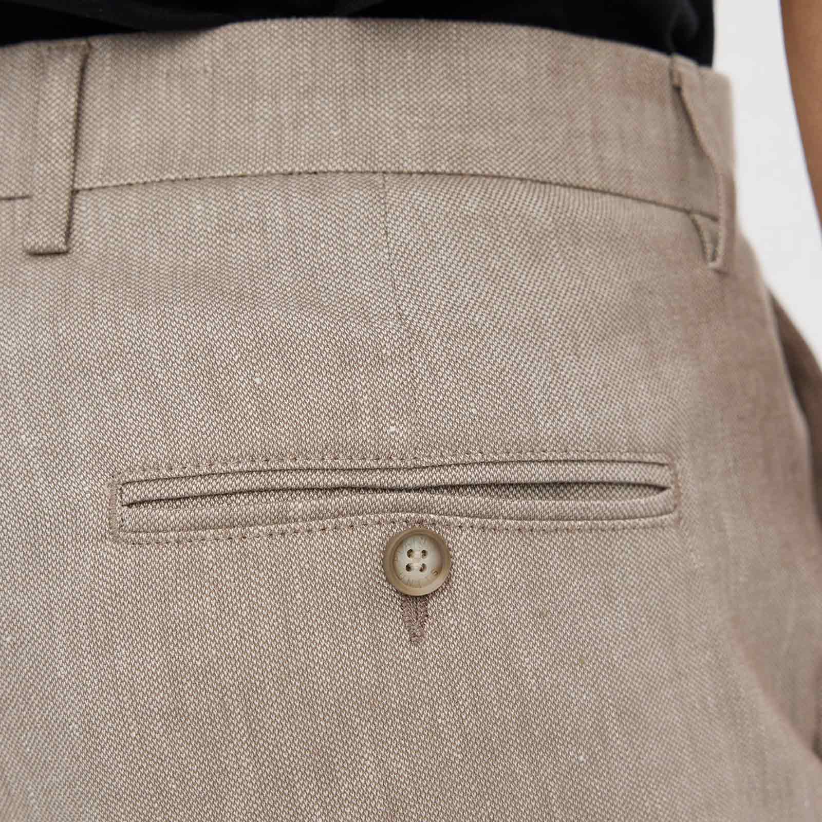 AlvinPL 769 Pants walnut linen Plain Units
