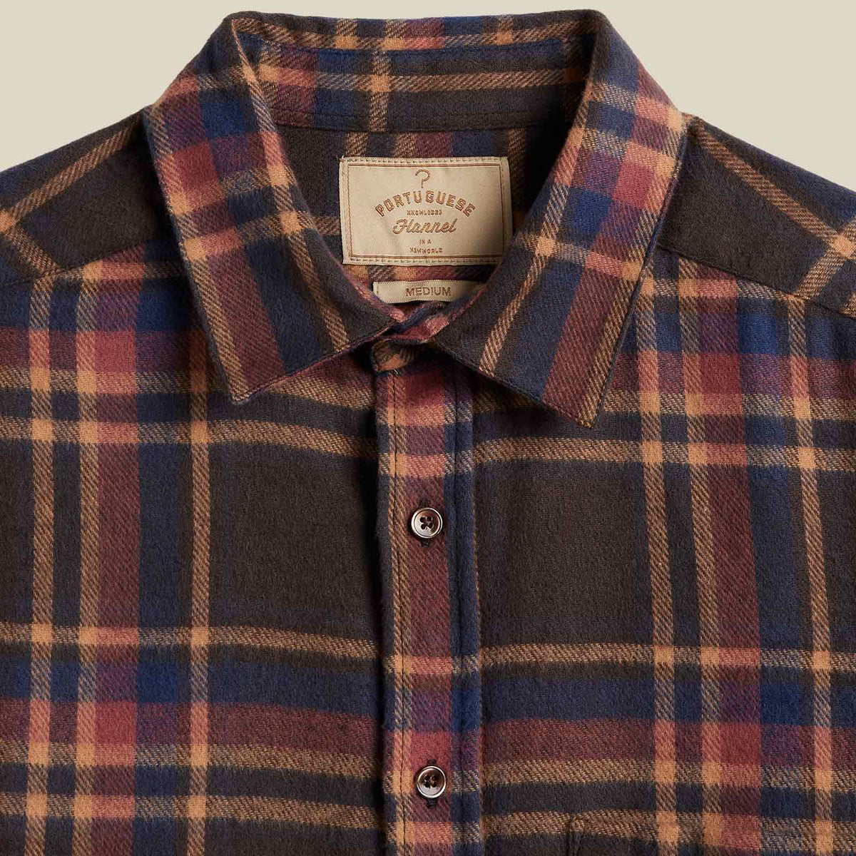 Castor Flannel Shirt brown/red/blue check