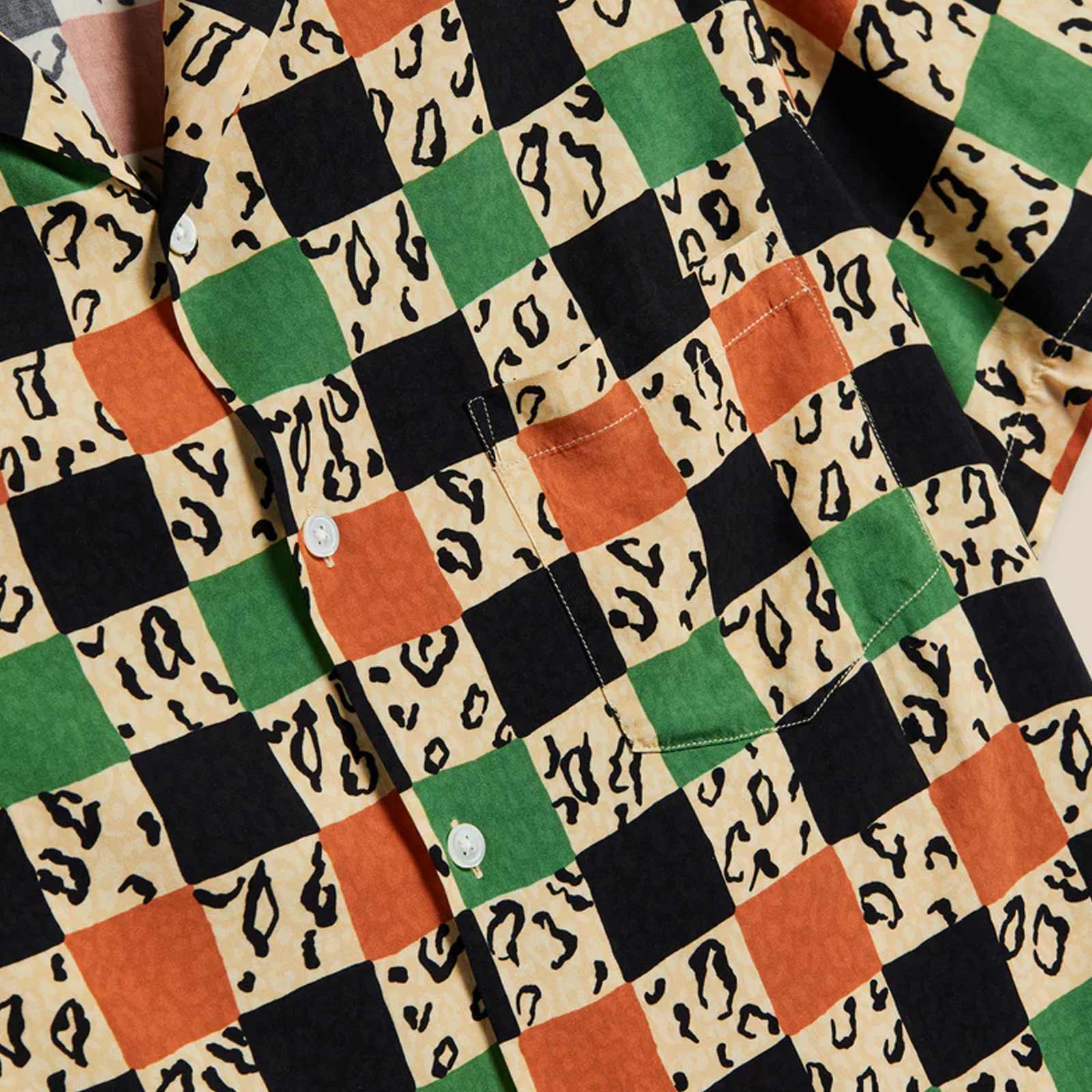 Chita S/S Shirt gree/orange