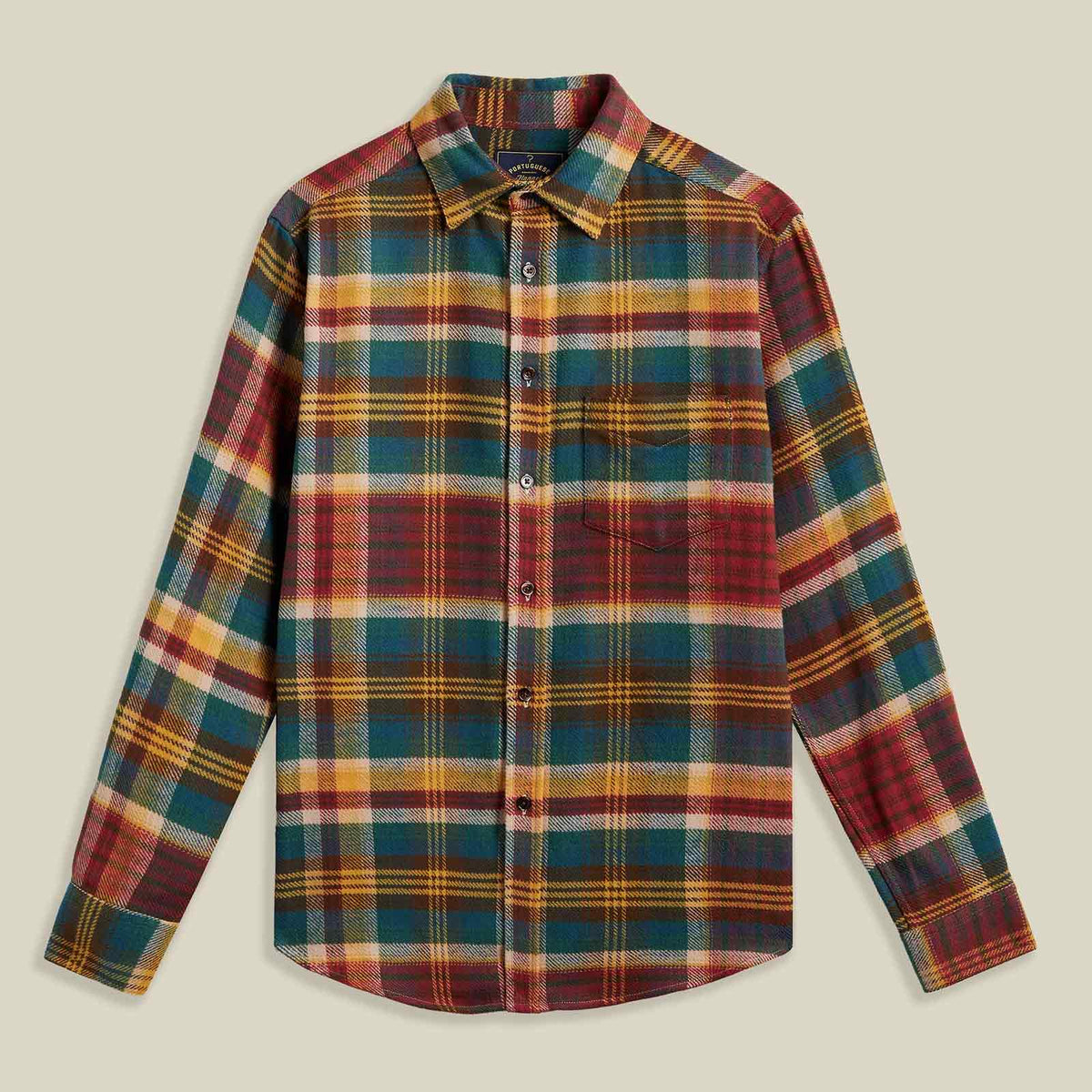 Fasema Flannel Shirt green/yellow check