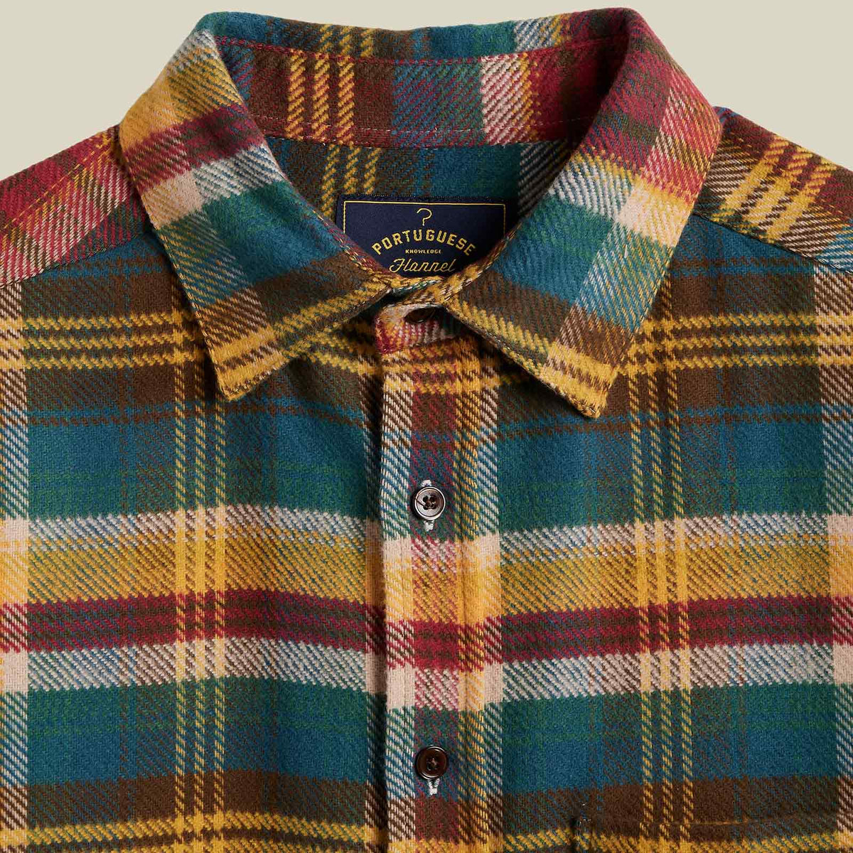 Fasema Flannel Shirt green/yellow check
