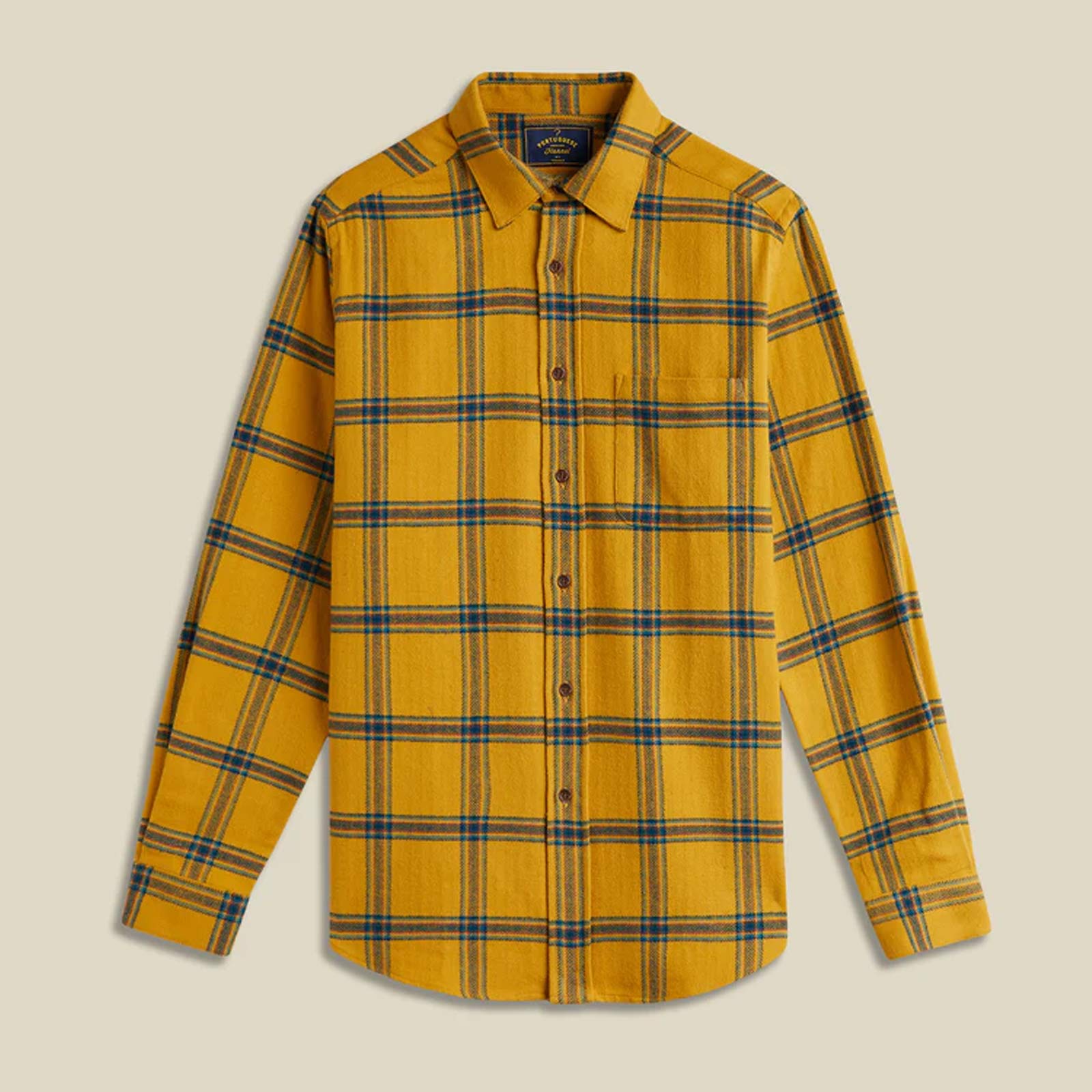 Standard Plaid Flannel Shirt yellow Portuguese Flannel