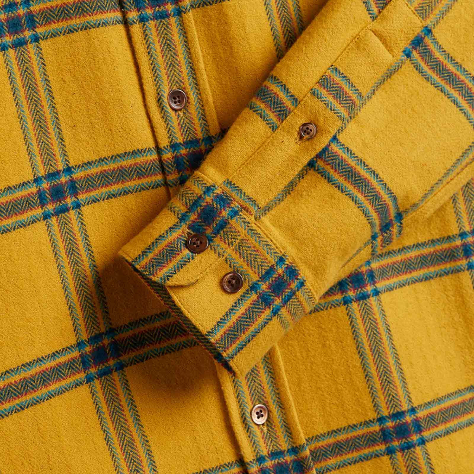 Standard Plaid Flannel Shirt yellow Portuguese Flannel