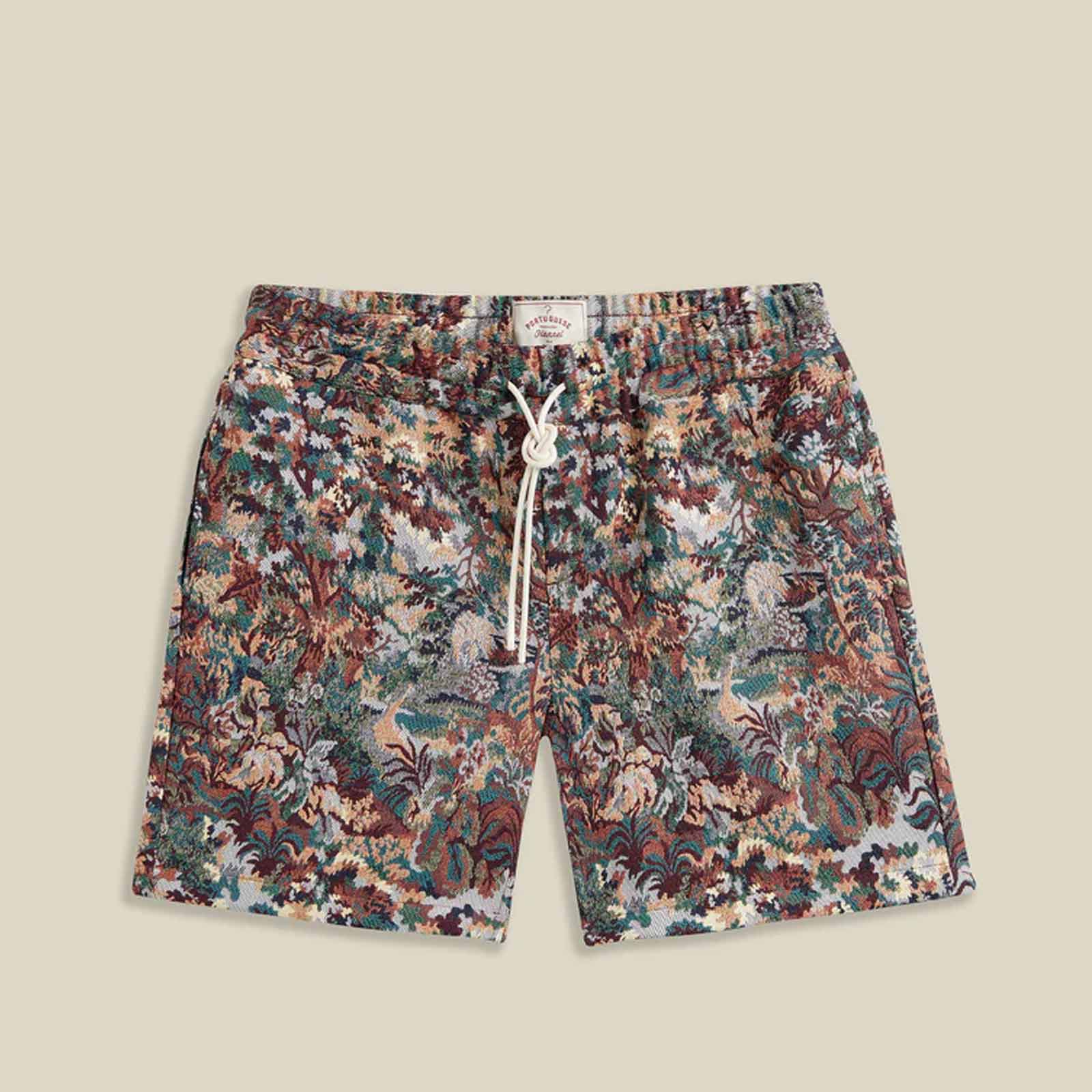 Tapestry Shorts green/brown multi Portuguese Flannel